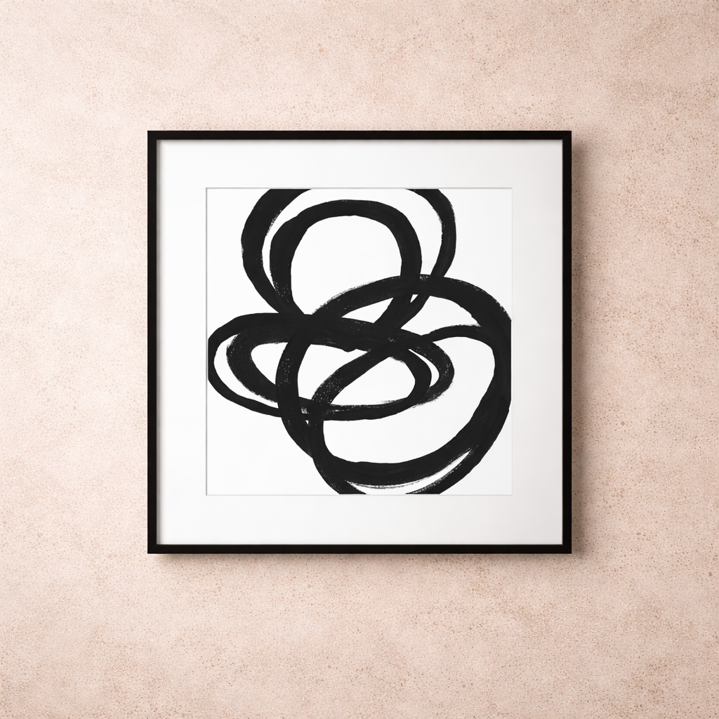 Coils II Print - Black and White