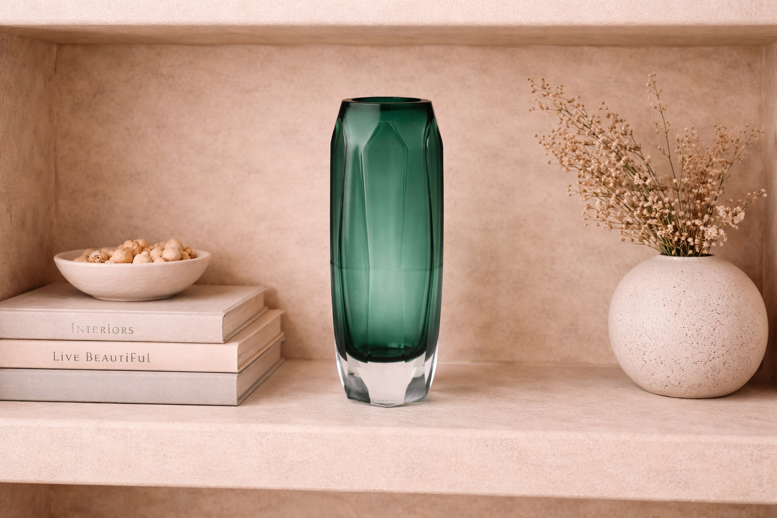 Emerald Vase Small - Green Glass