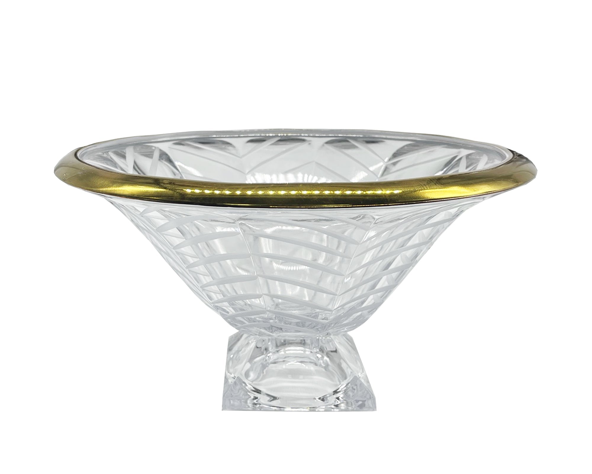 Crystal Bowl - Glass and Gold