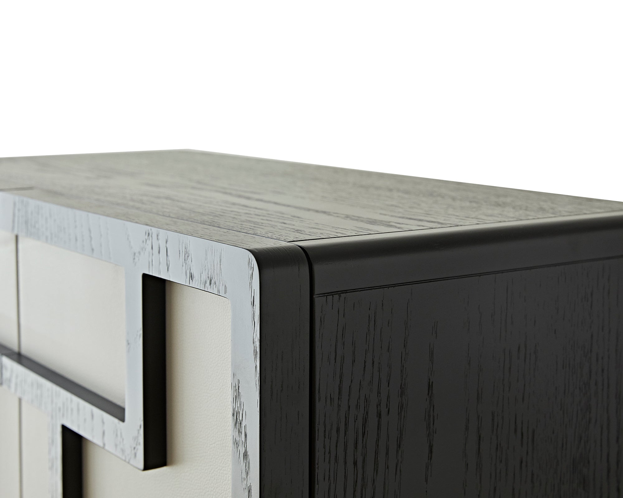 Kamako Cabinet - Grey Leather Look/Wenge