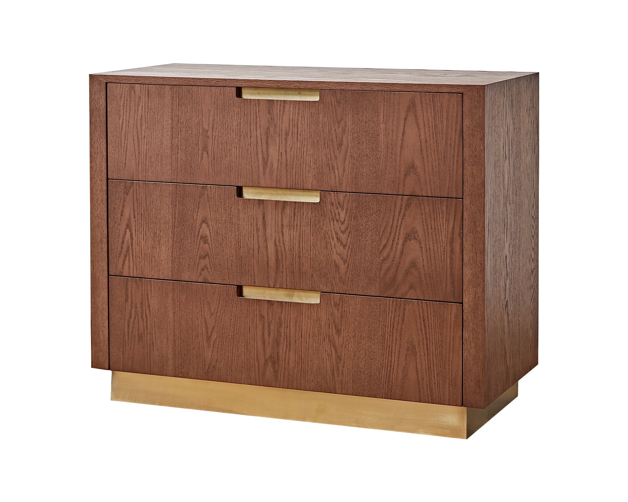 Balkan Chest Of Drawers - Classic Brown/Brushed Brass