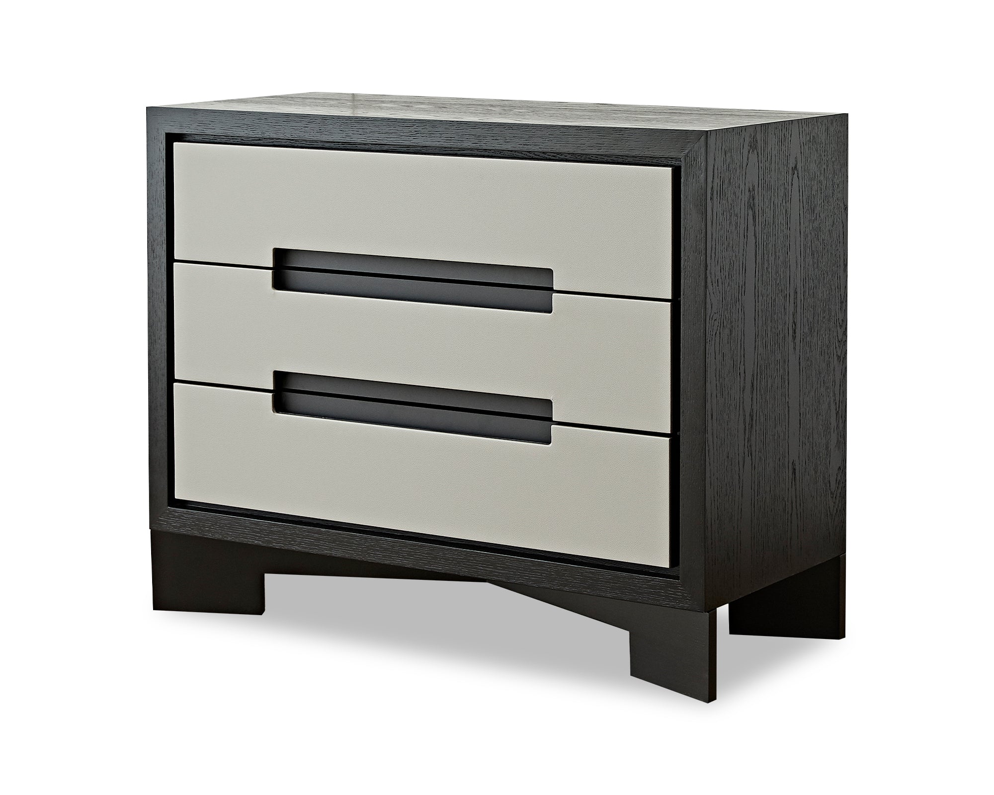 Ardel Chest Of Drawers  - Grey Leather Look/Wenge