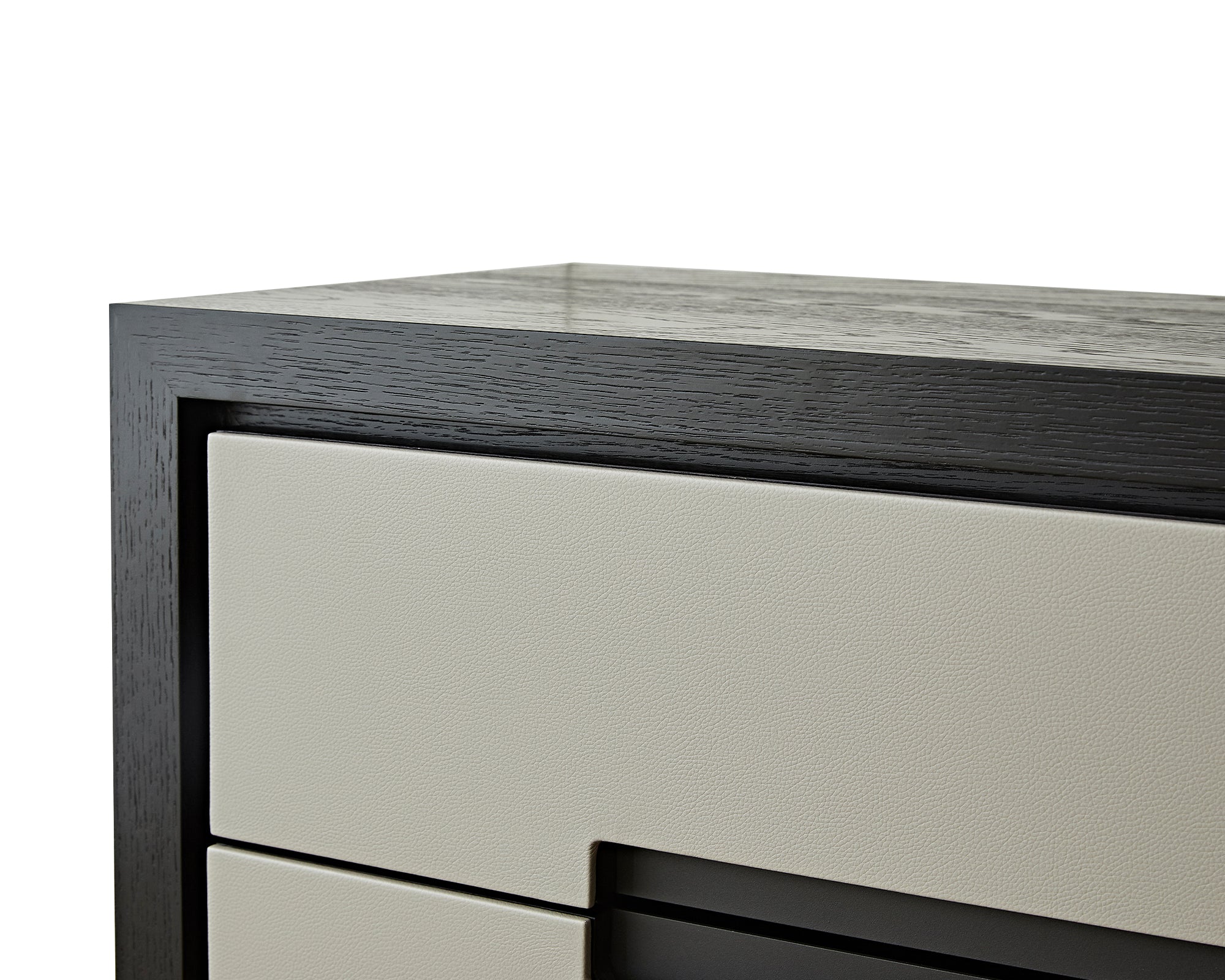 Ardel Chest Of Drawers  - Grey Leather Look/Wenge