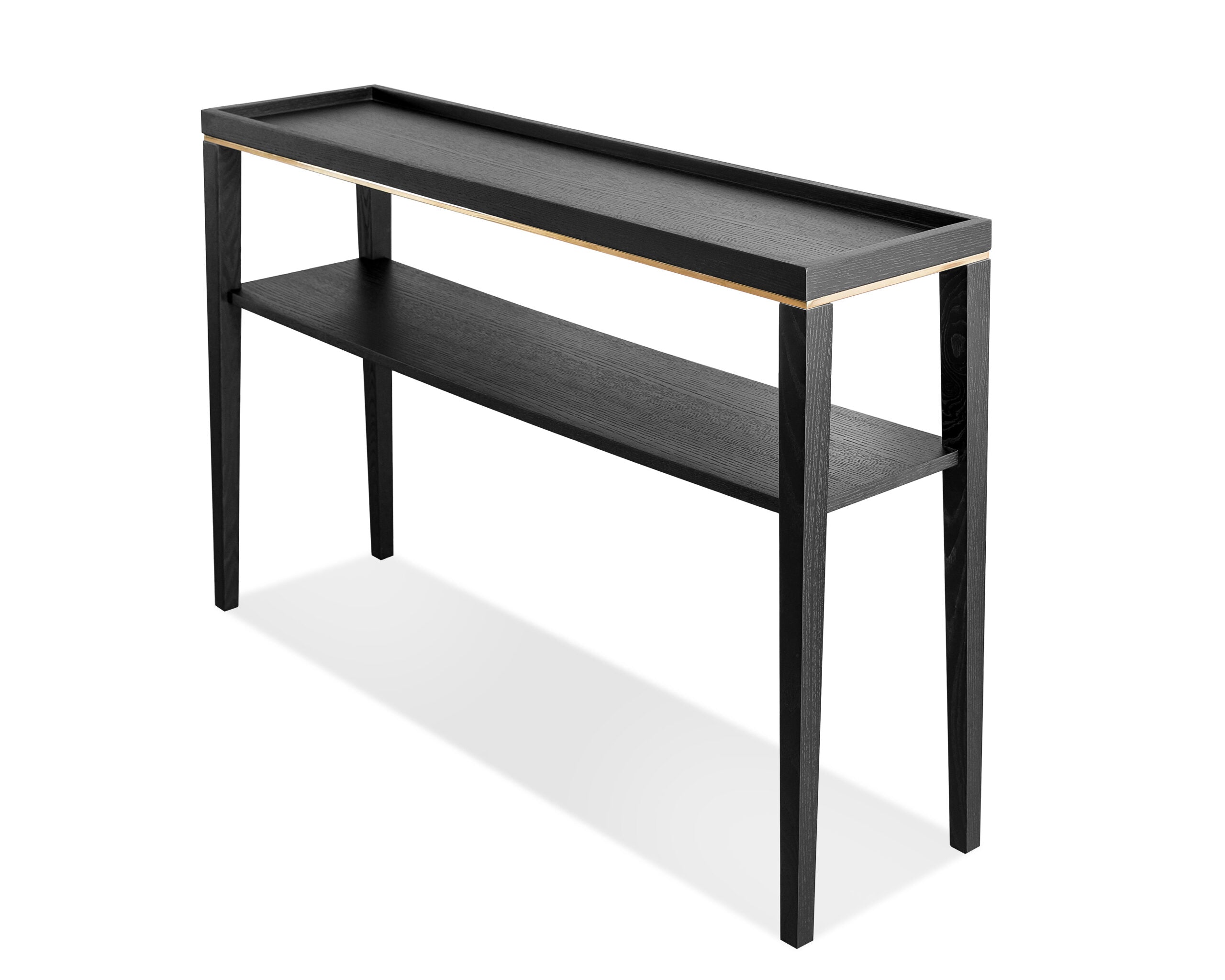 Otium Console Table - Wenge/Brushed Brass