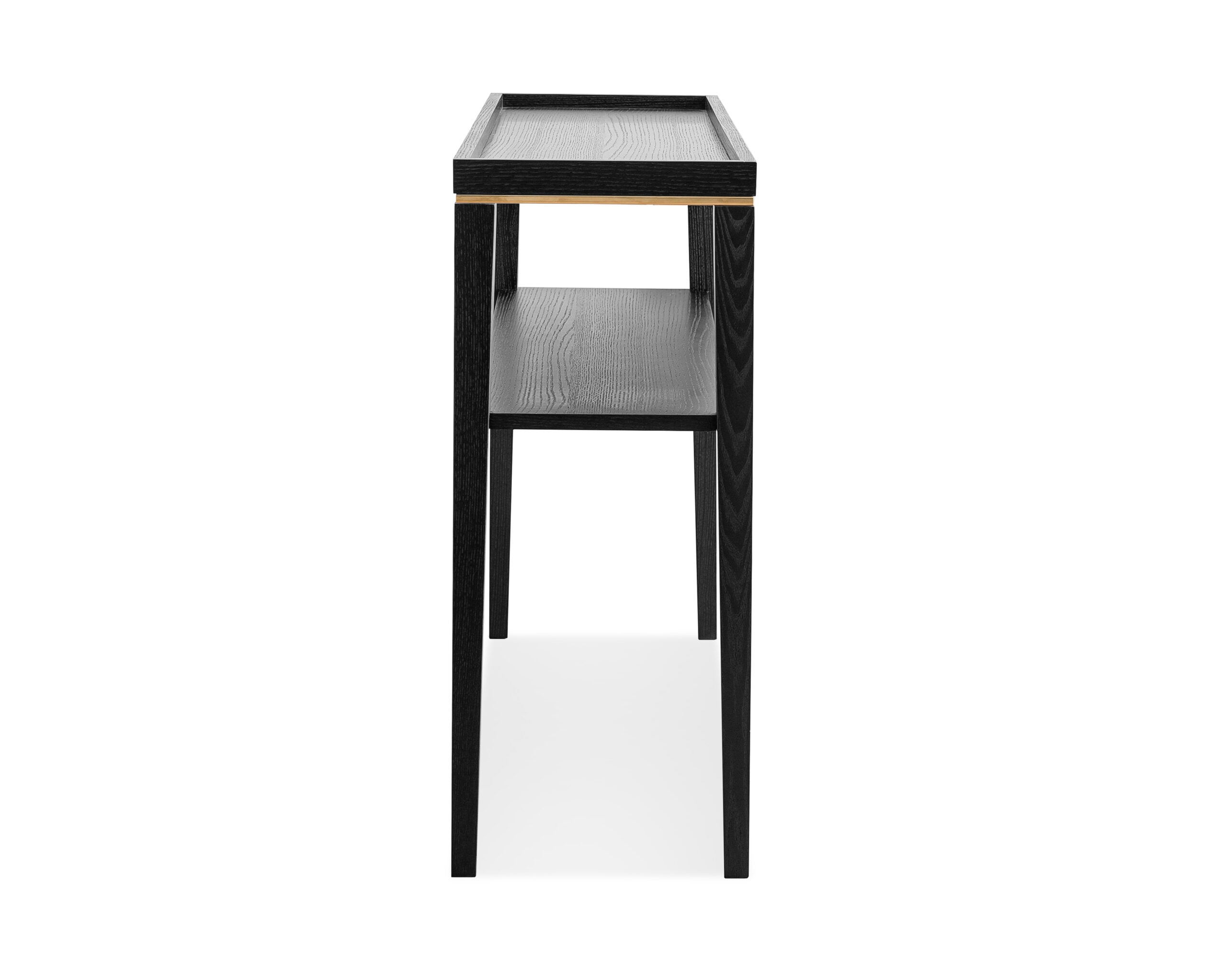 Otium Console Table - Wenge/Brushed Brass