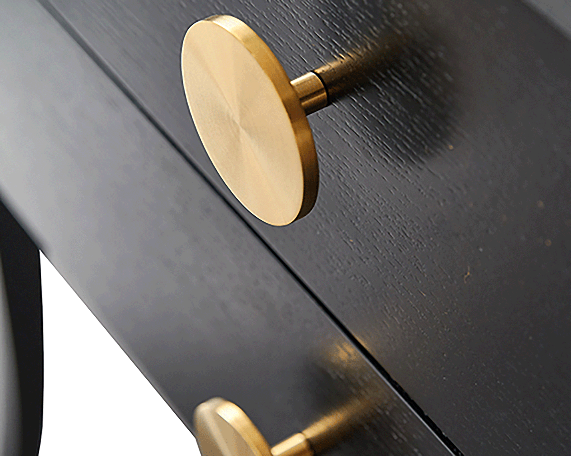 Orly Bedside Table - Wenge Oak/Gold