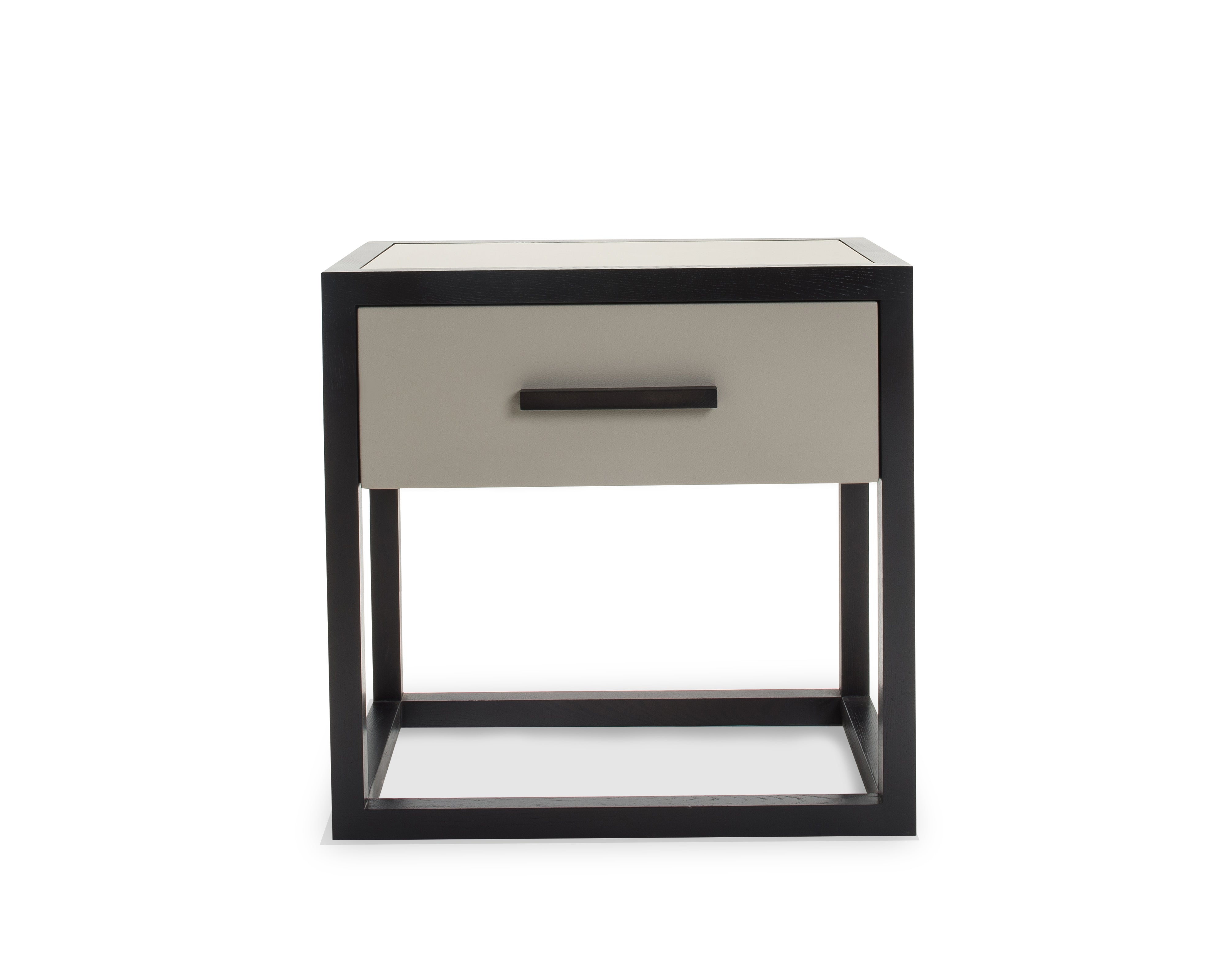 Roux Bedside Table - Taupe/Wenge