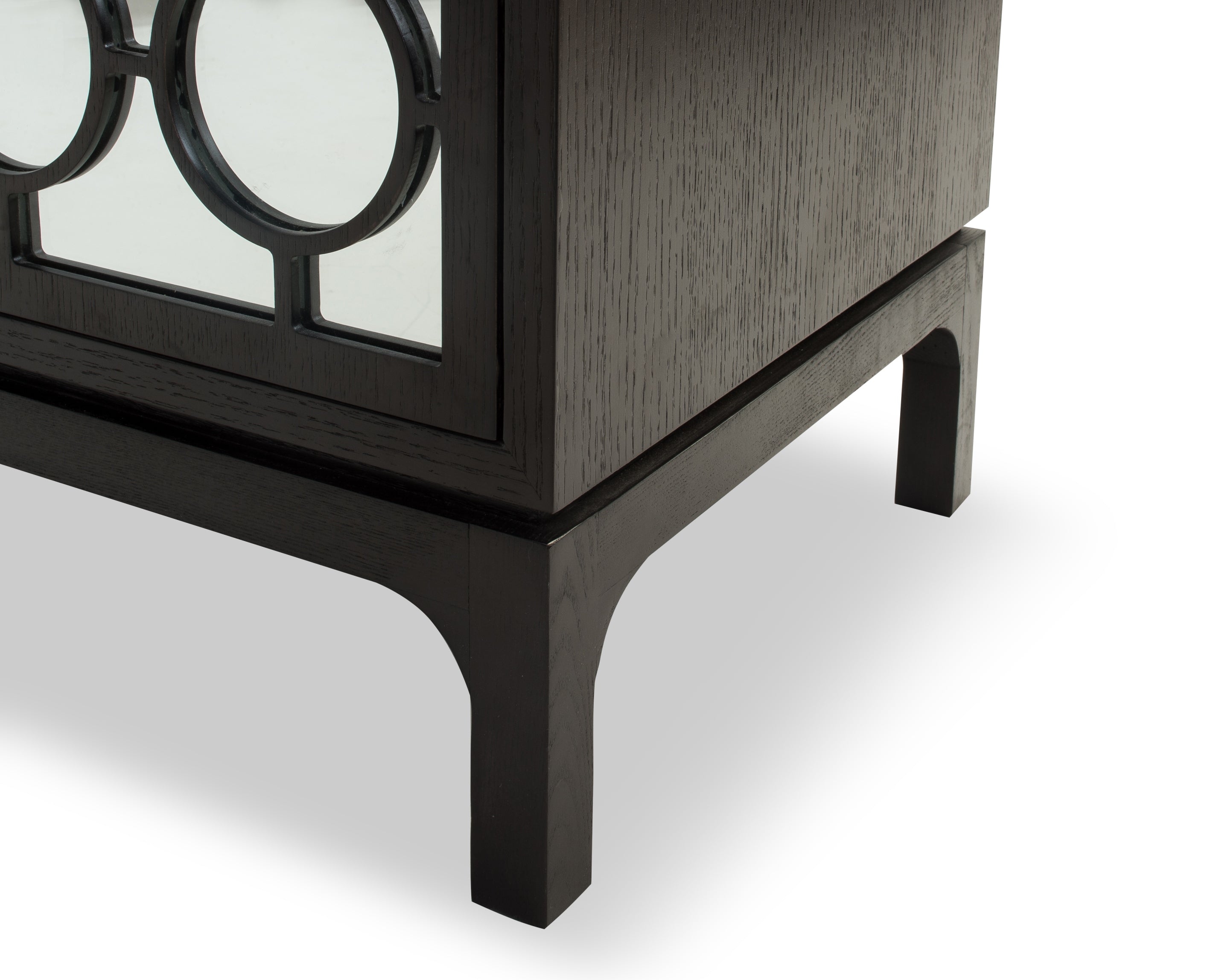 Marriott Bedside Table - Wenge Oak/Mirror
