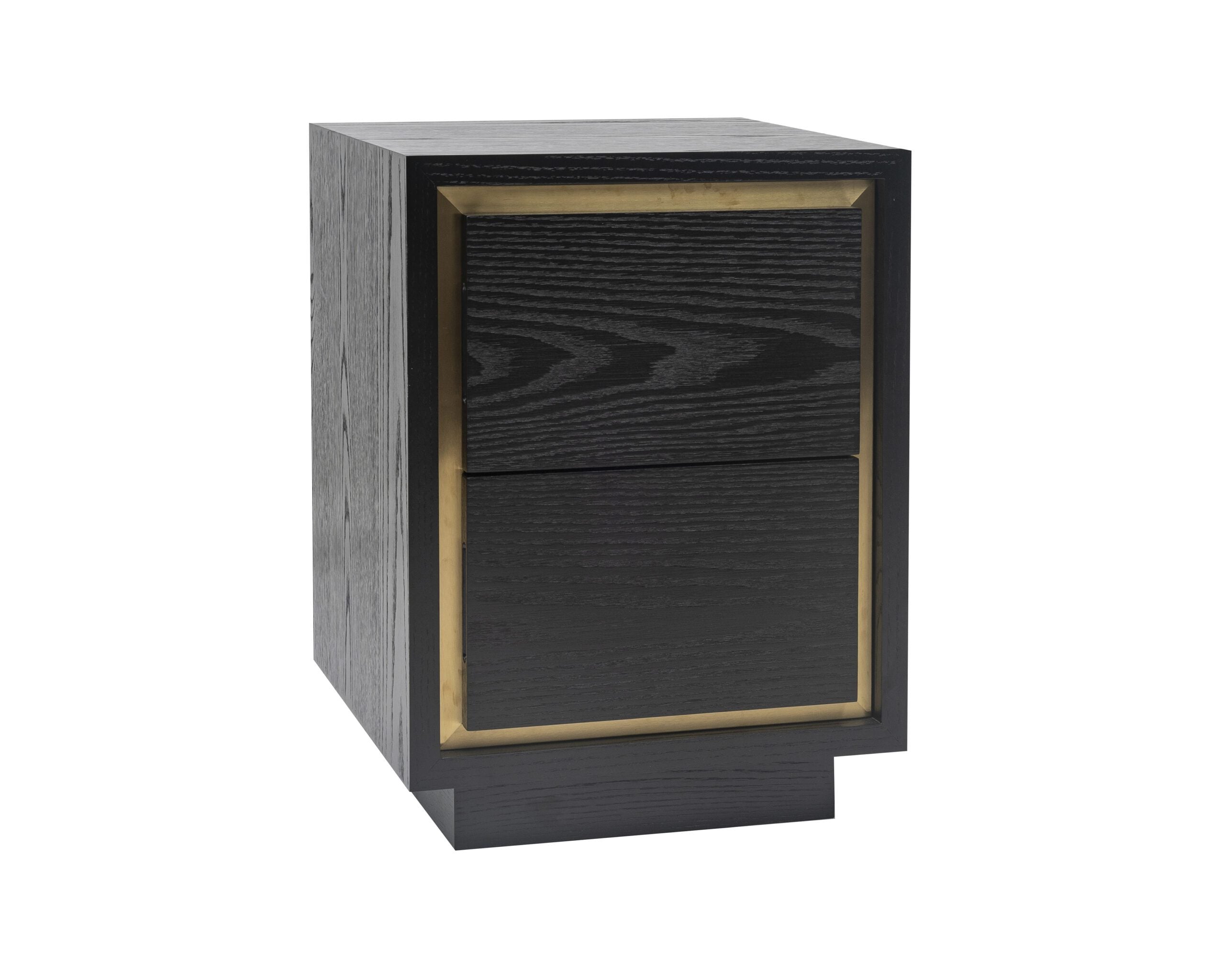 Utopia Bedside Table - Wenge/Brushed Brass