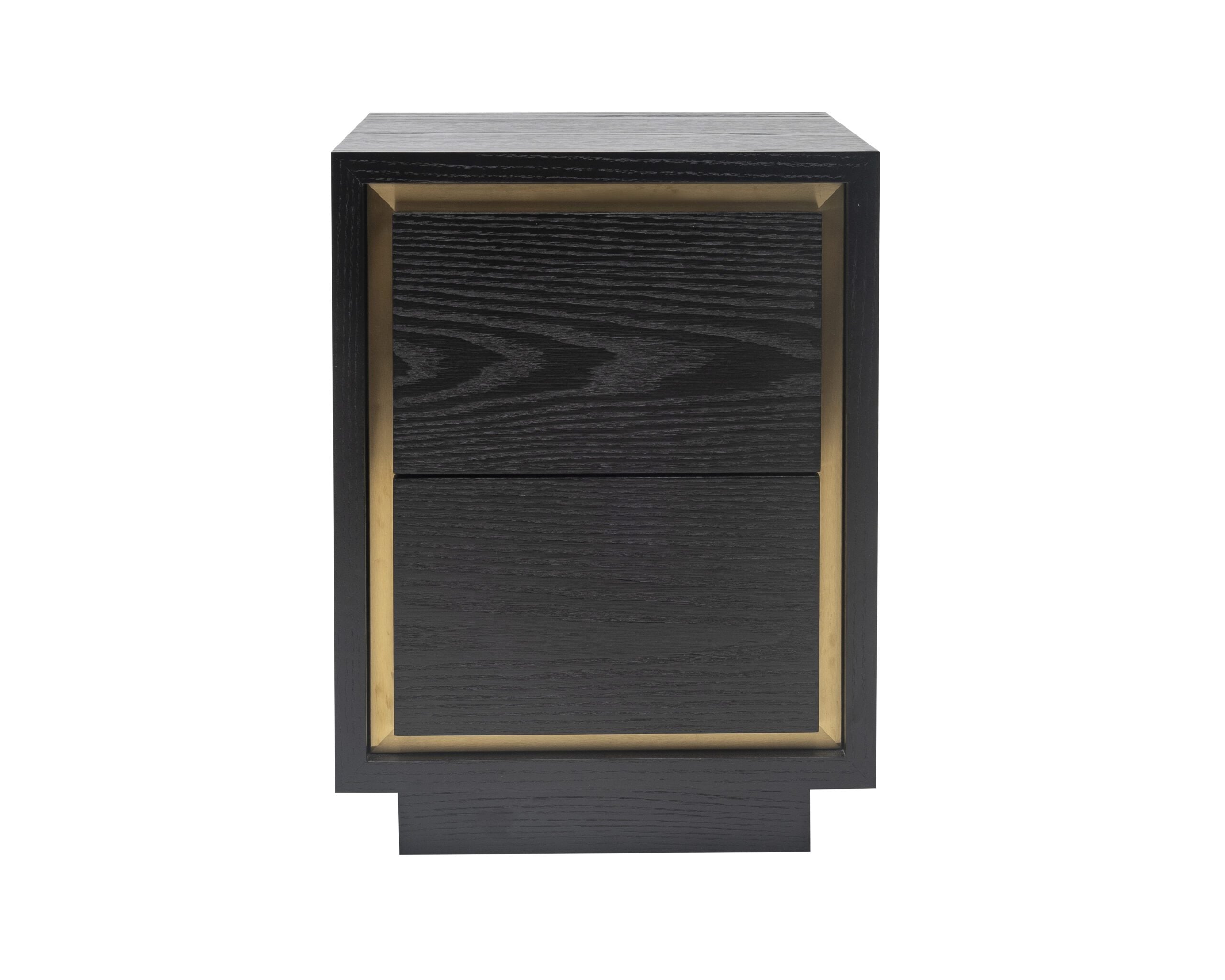 Utopia Bedside Table - Wenge/Brushed Brass