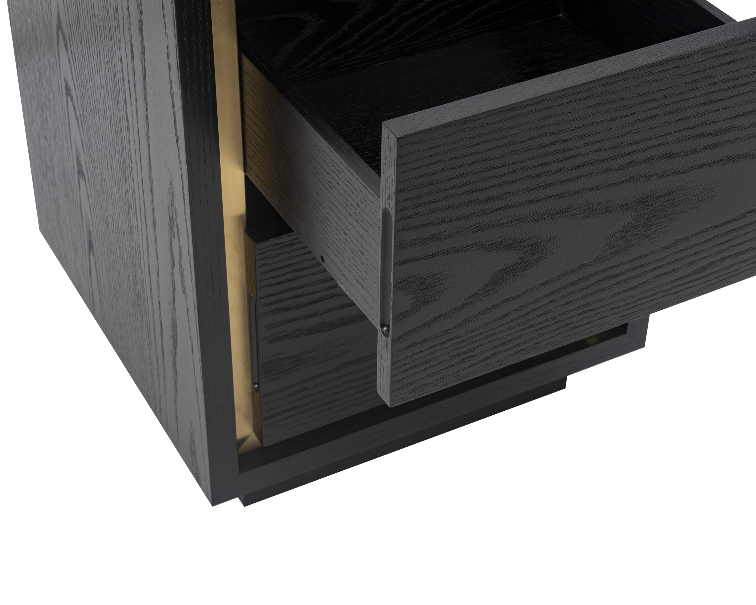 Utopia Bedside Table - Wenge/Brushed Brass