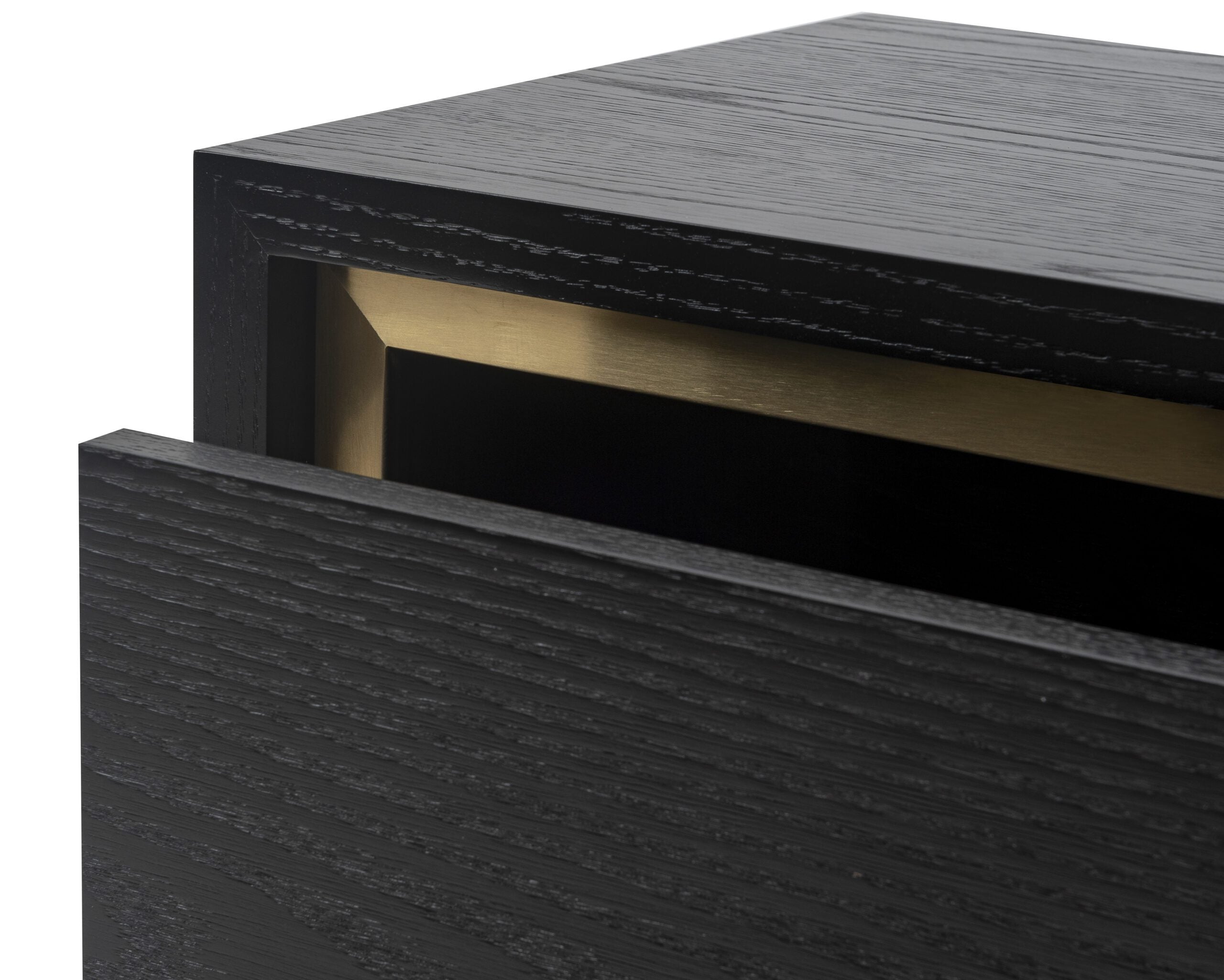 Utopia Bedside Table - Wenge/Brushed Brass