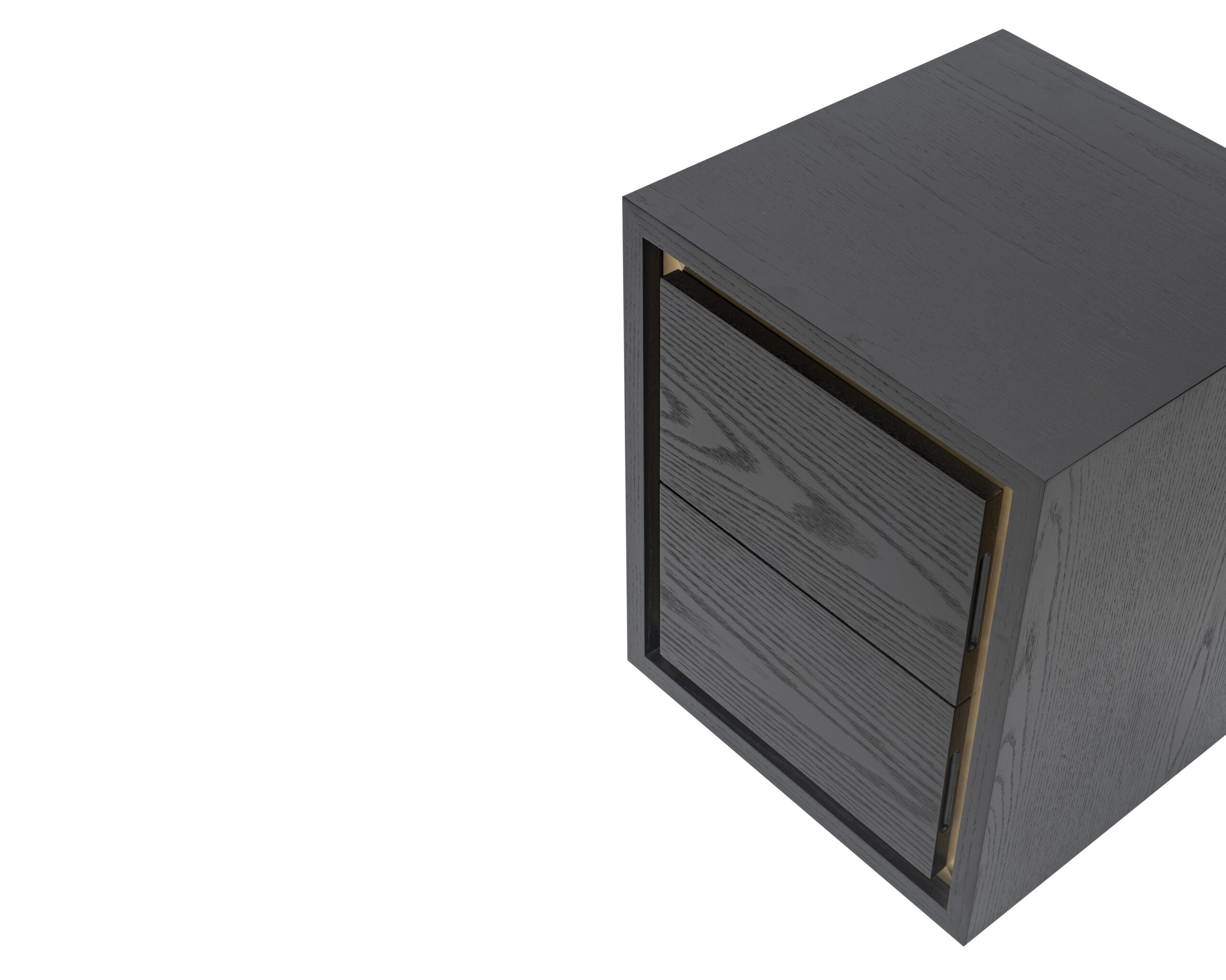 Utopia Bedside Table - Wenge/Brushed Brass