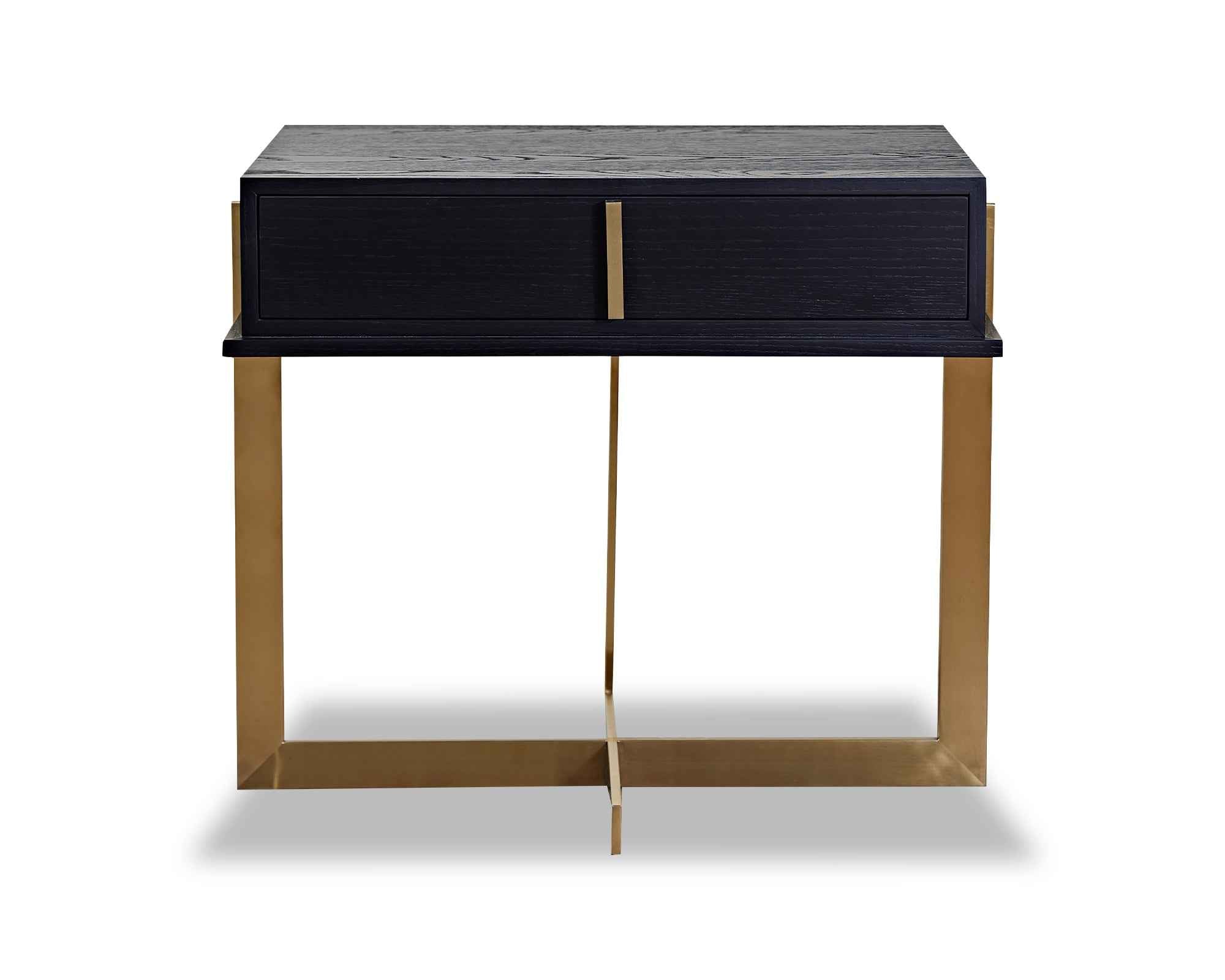 Archivolto Bedside Table - Wenge/Brushed Brass