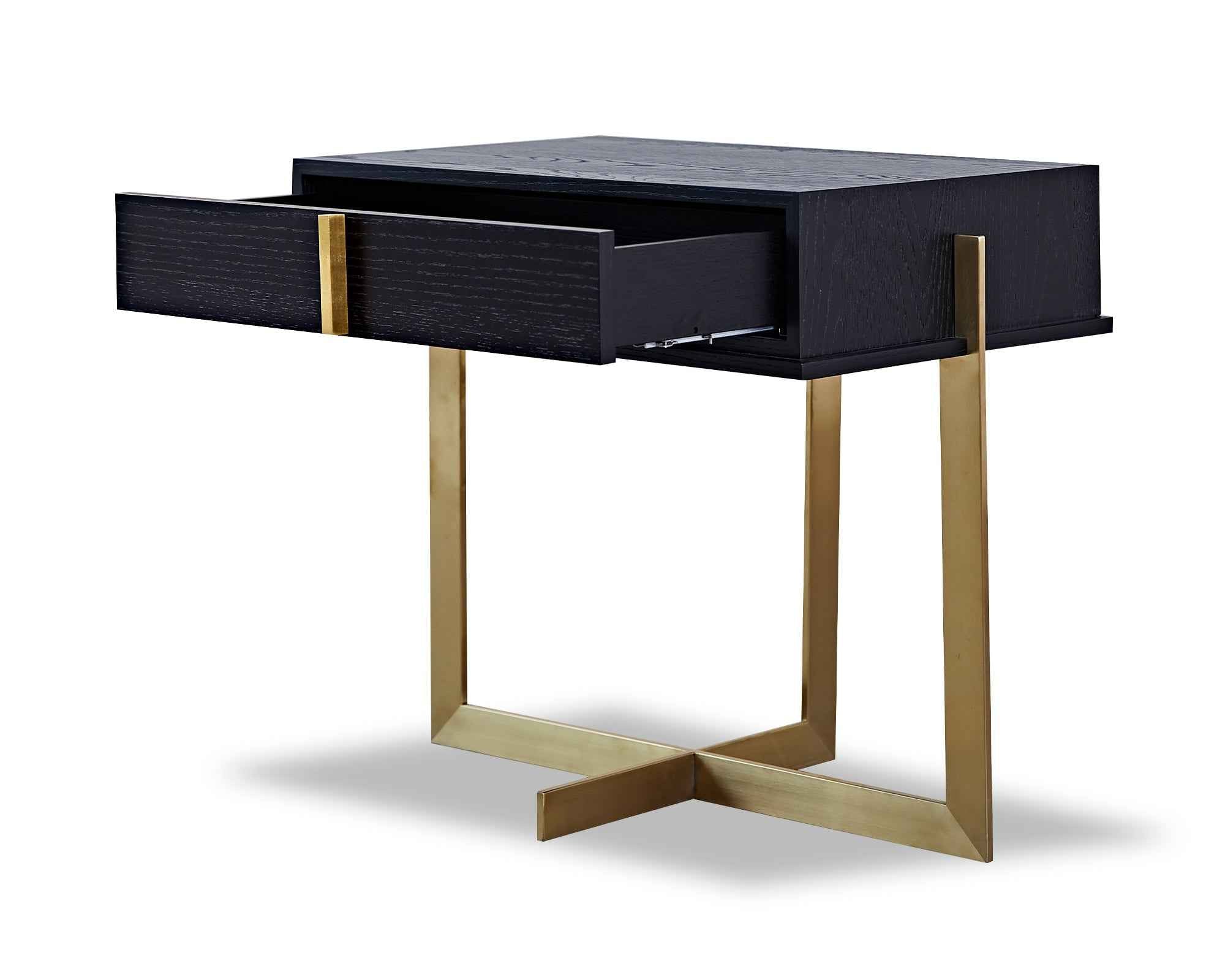 Archivolto Bedside Table - Wenge/Brushed Brass
