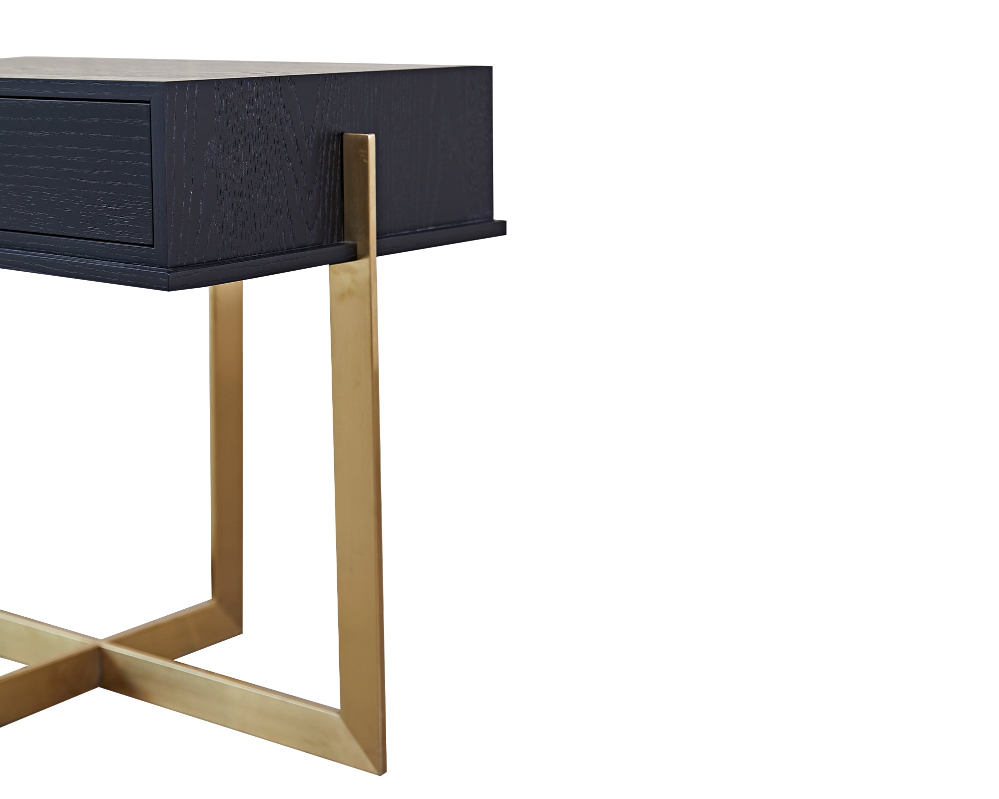 Archivolto Bedside Table - Wenge/Brushed Brass