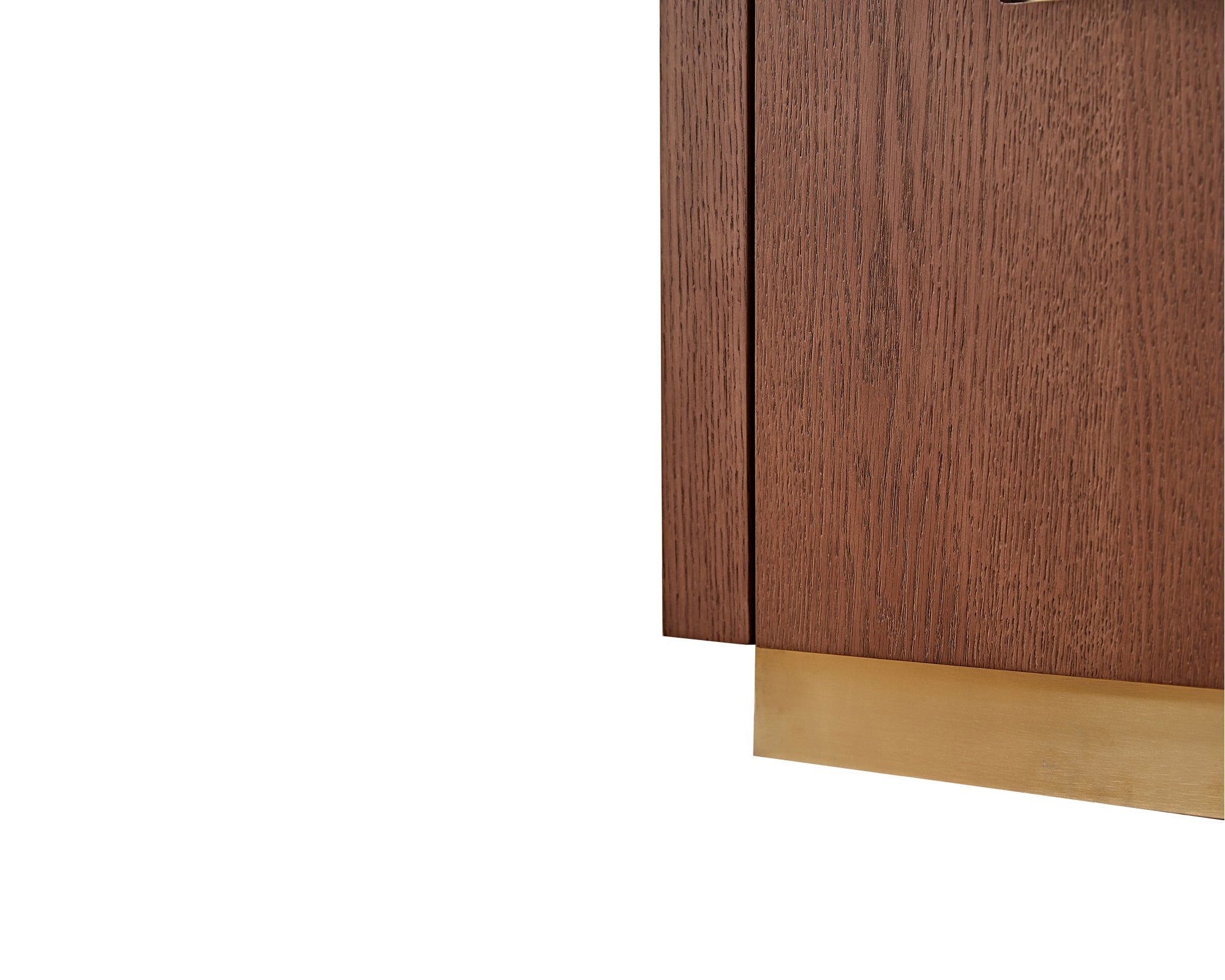 Balkan Bedside Table  - Classic Brown/Brushed Brass