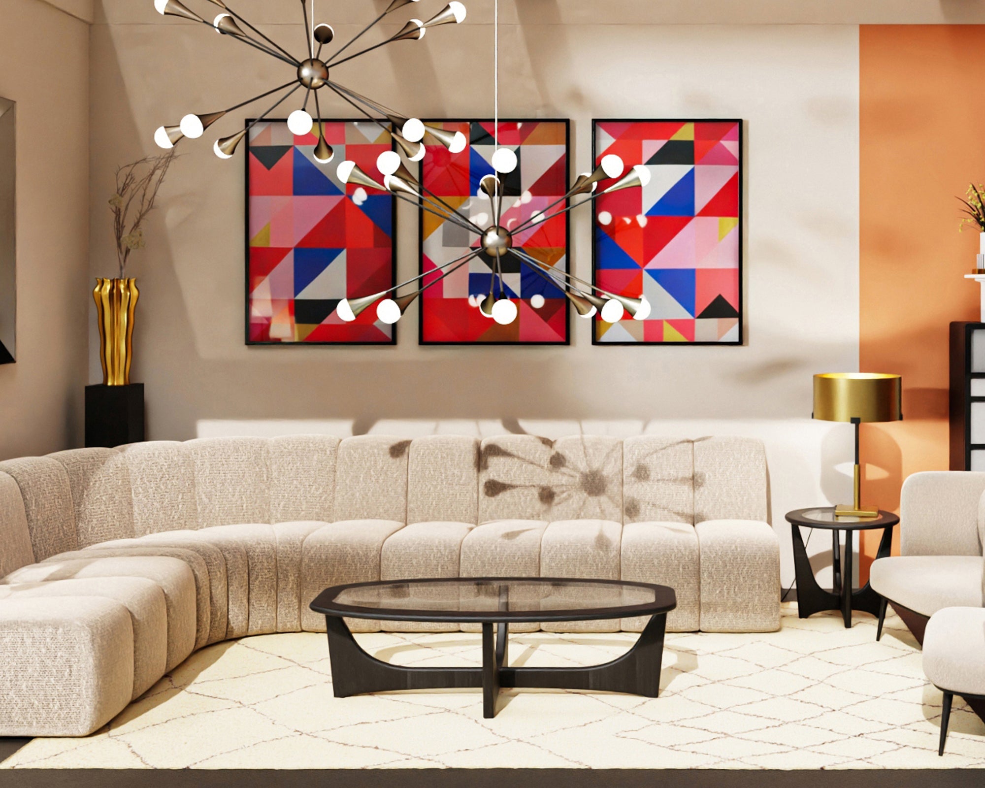 Sculpto Side Table - Clear Glass/Wenge