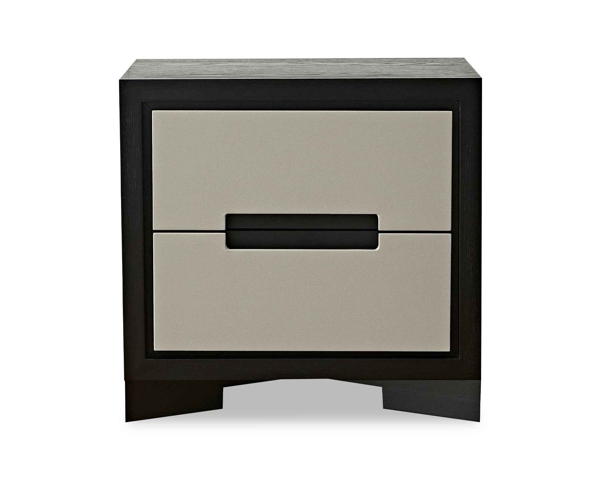 Ardel Bedside Table - Grey Leather Look