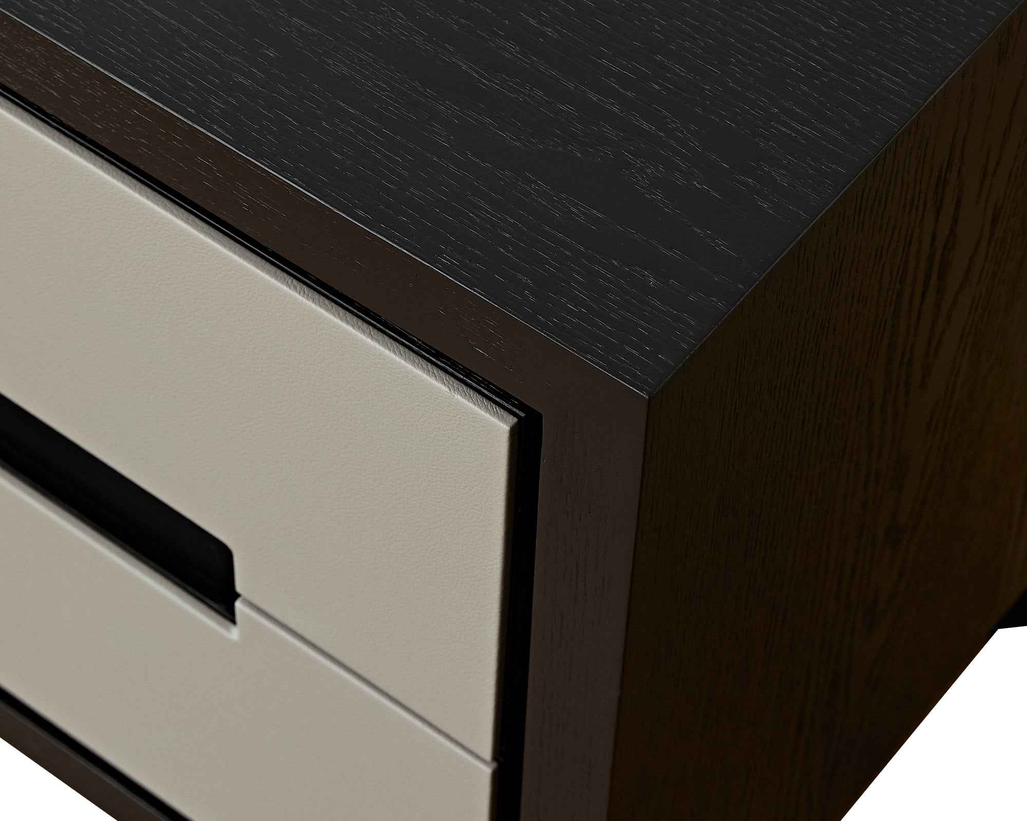 Ardel Bedside Table - Grey Leather Look