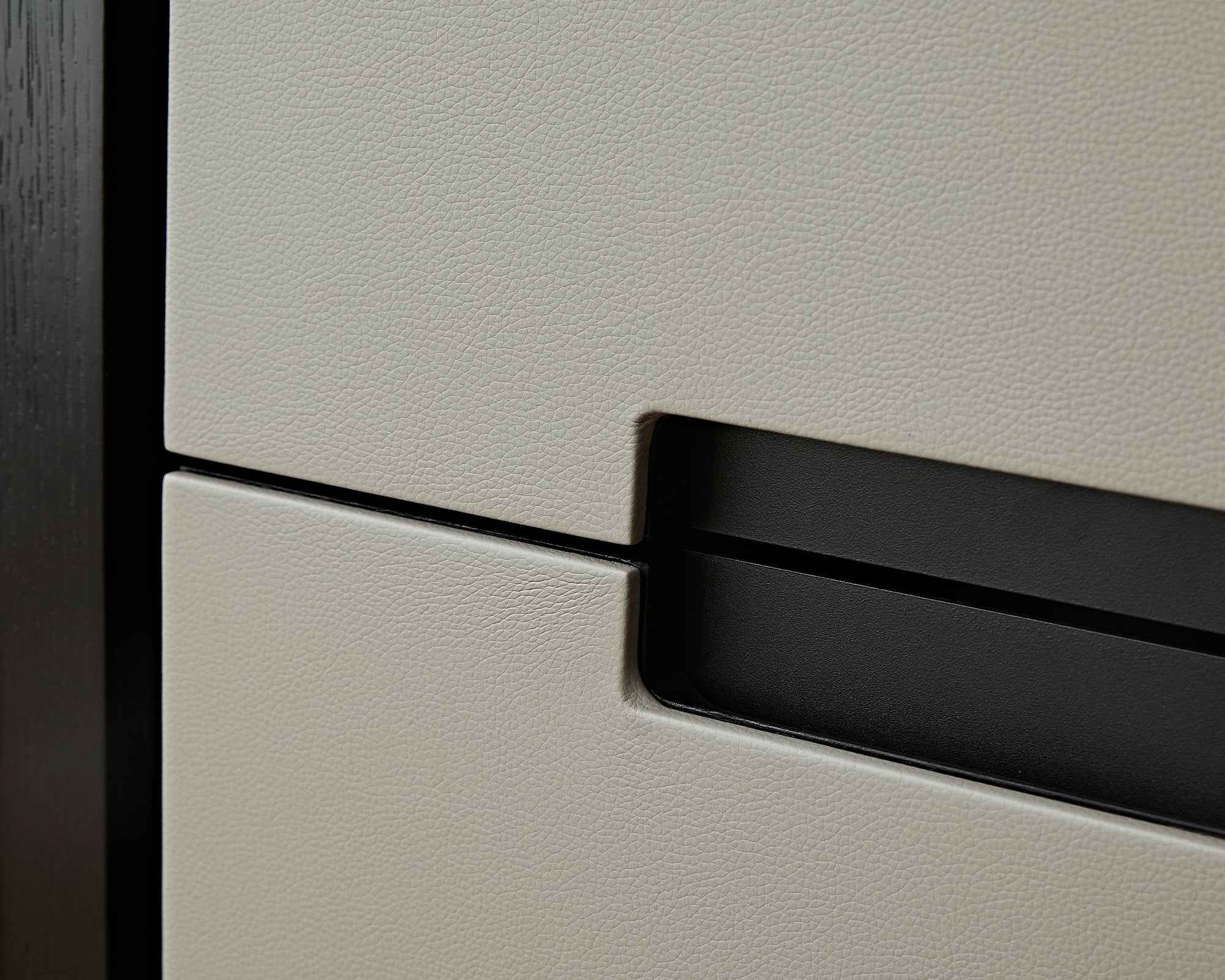 Ardel Bedside Table - Grey Leather Look