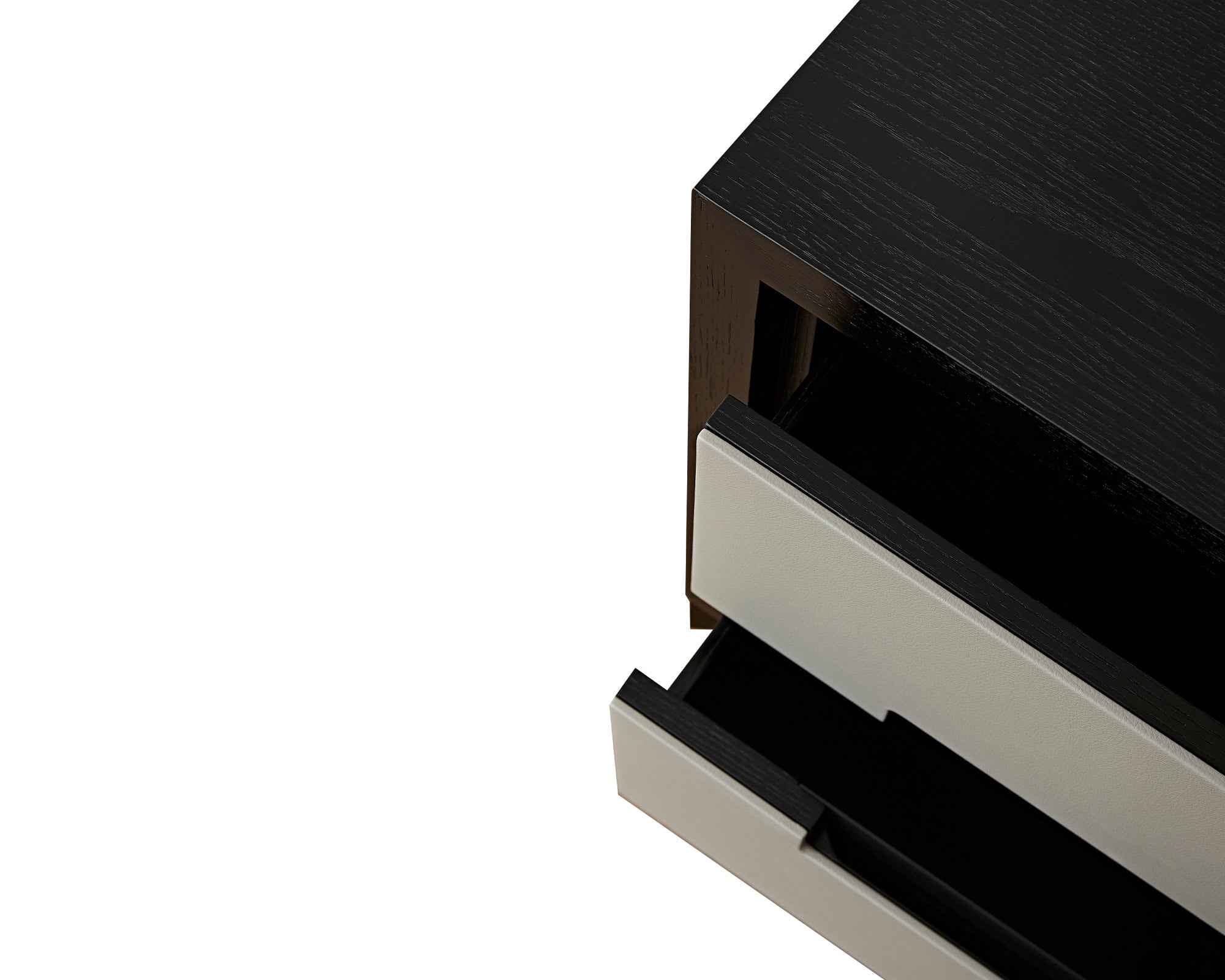 Ardel Bedside Table - Grey Leather Look
