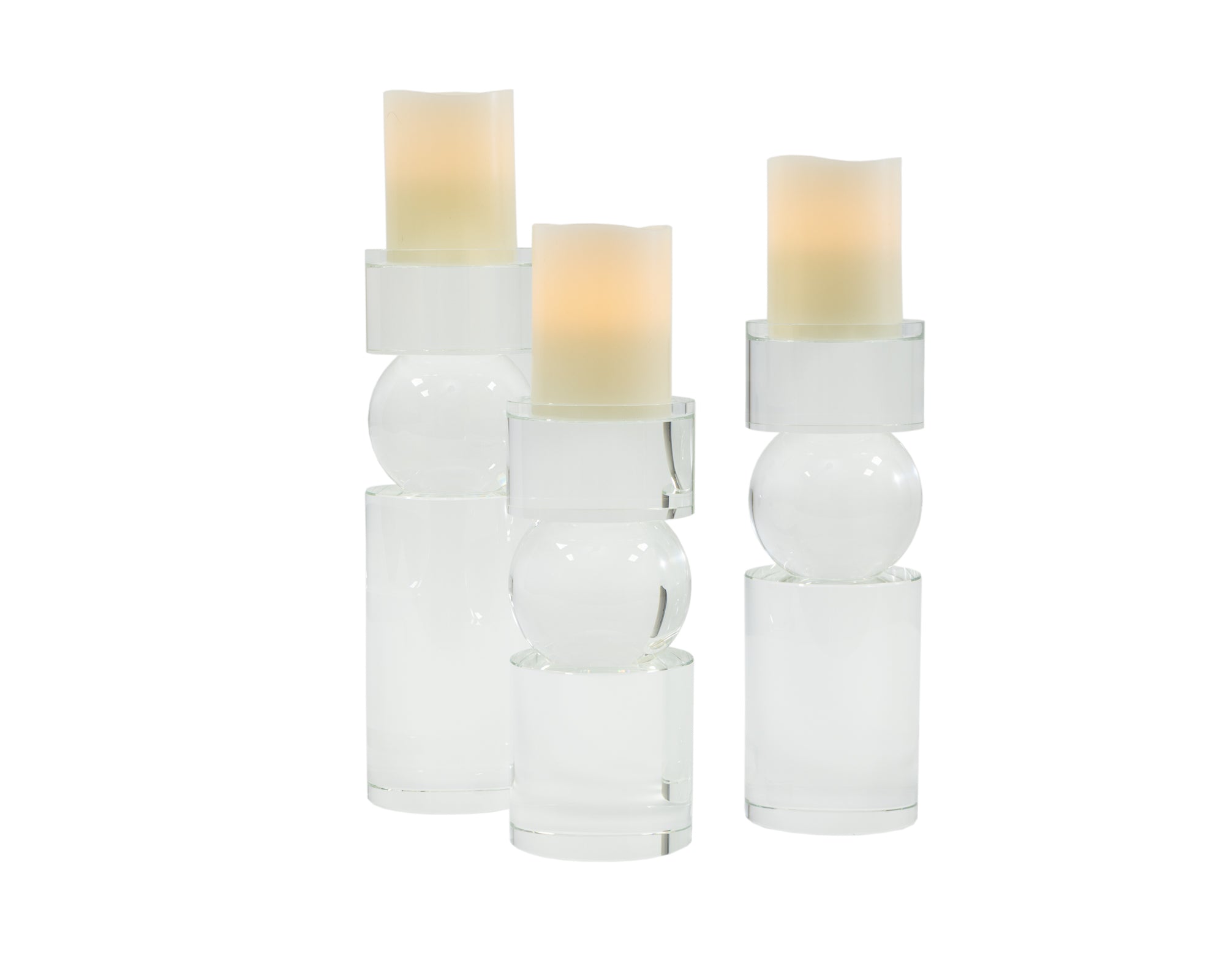 Crystal I Candle Holder (Small) - Glass