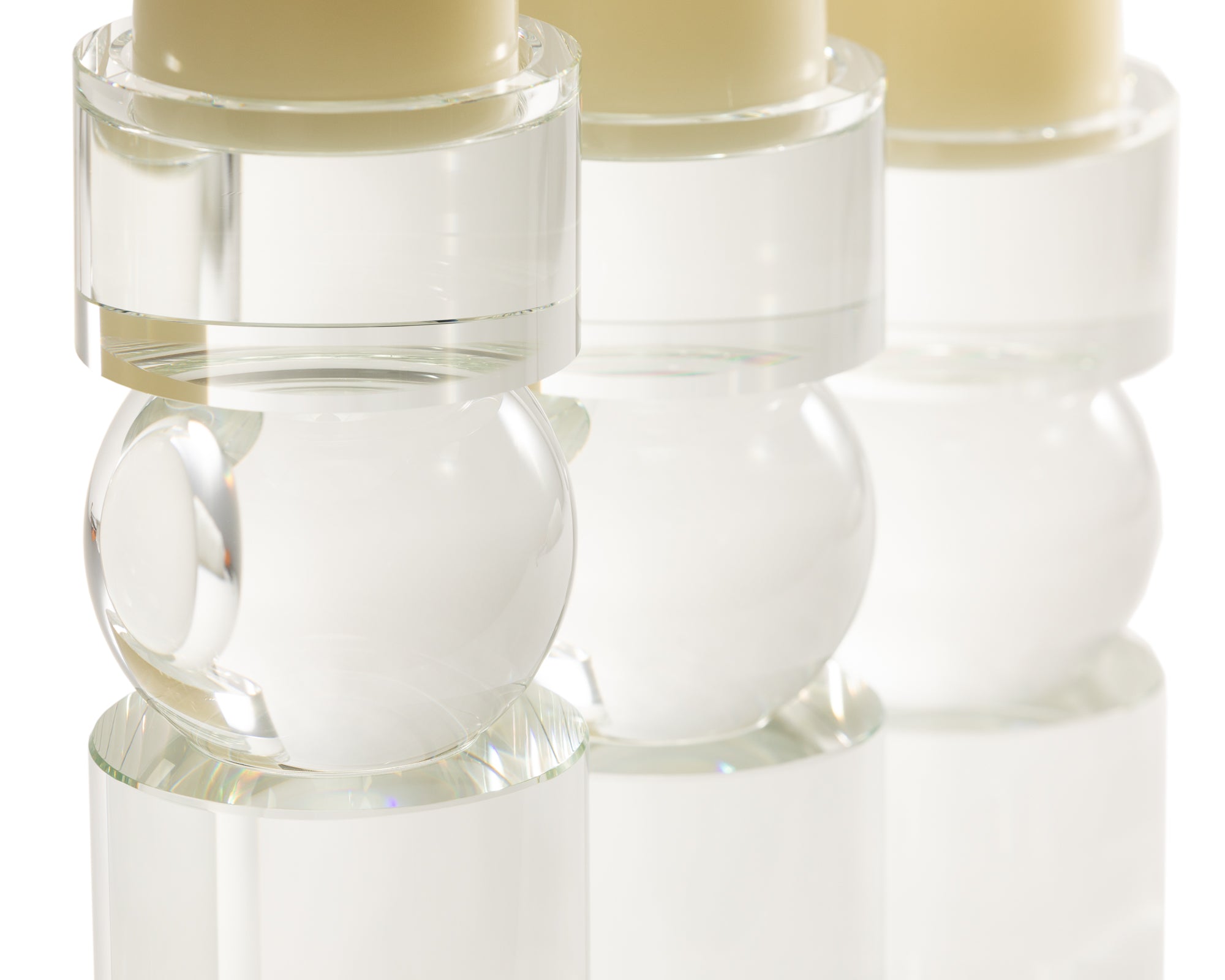 Crystal I Candle Holder (Small) - Glass