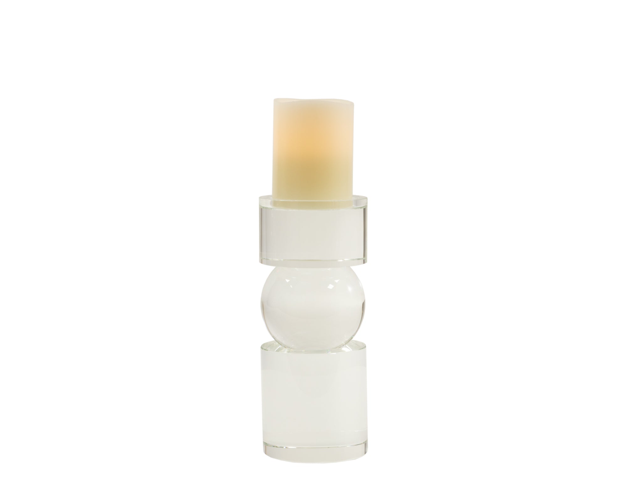 Crystal I Candle Holder (Small) - Glass
