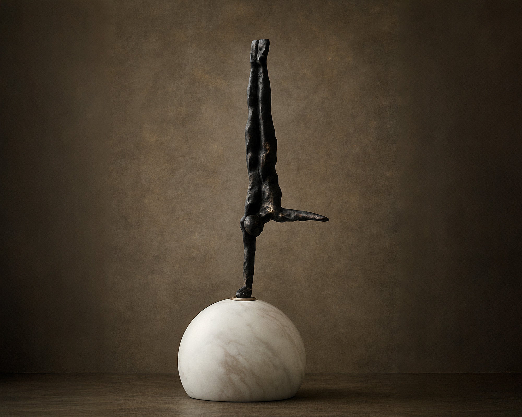 Handstand Sculpture - Dark Bronze Iron