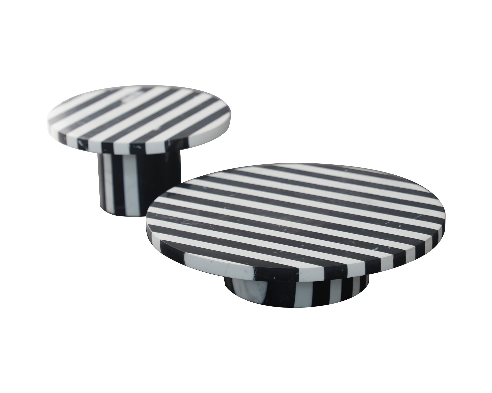 Monochrome Tray - Black and White Marble