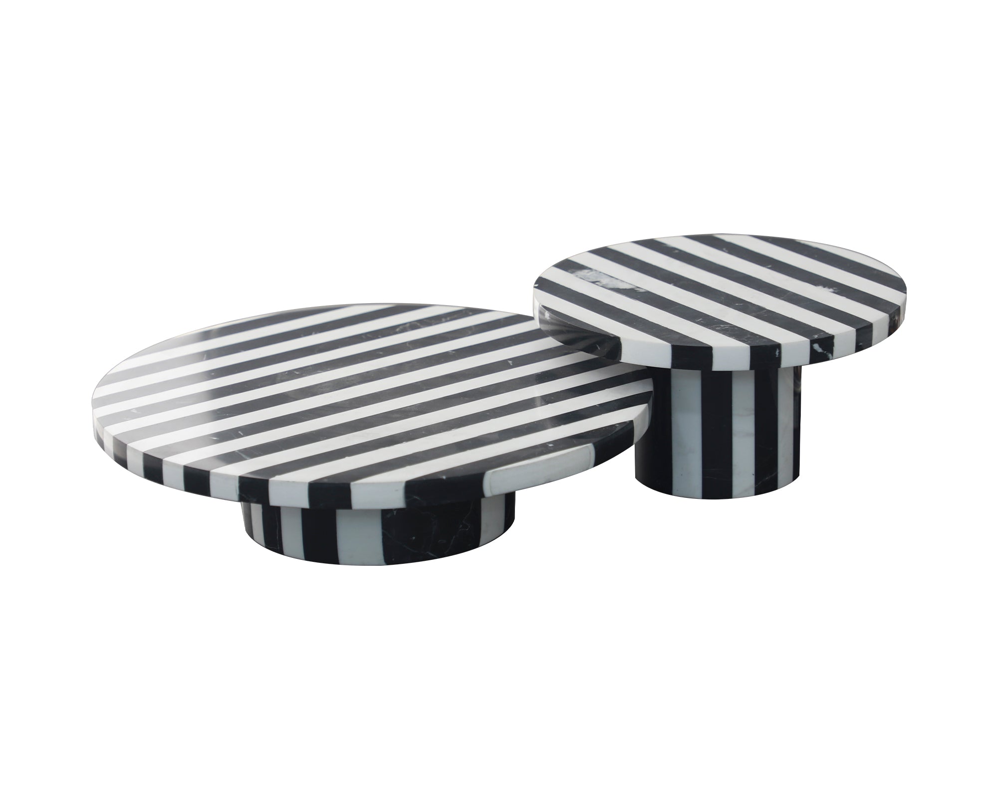 Monochrome Tray - Black and White Marble