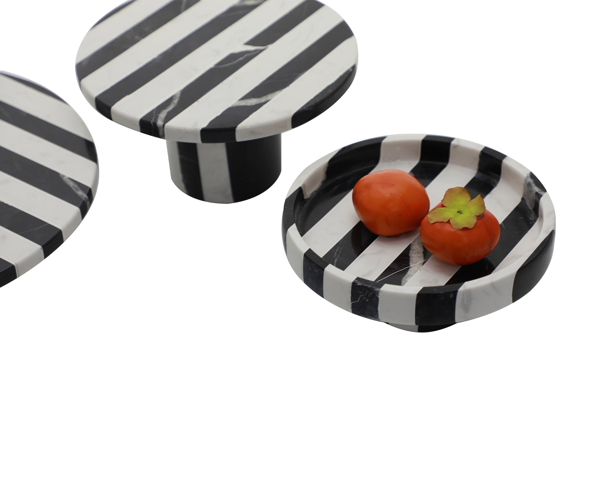Monochrome Tray - Black and White Marble