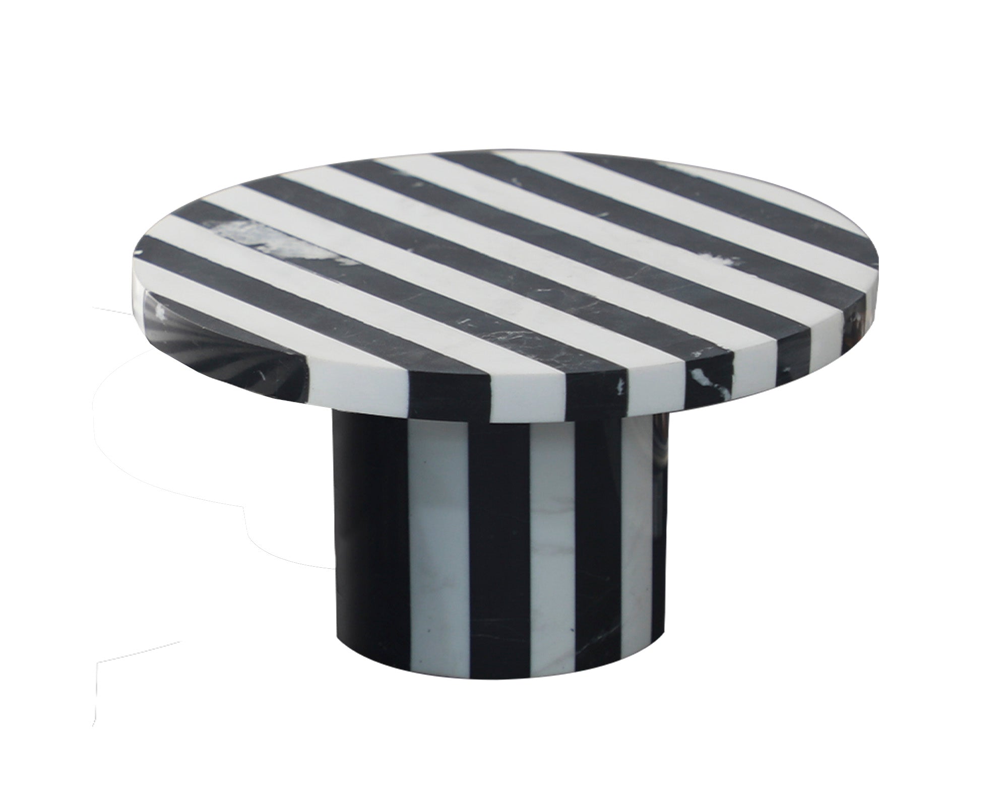 Monochrome Tray Medium - Black and White Marble
