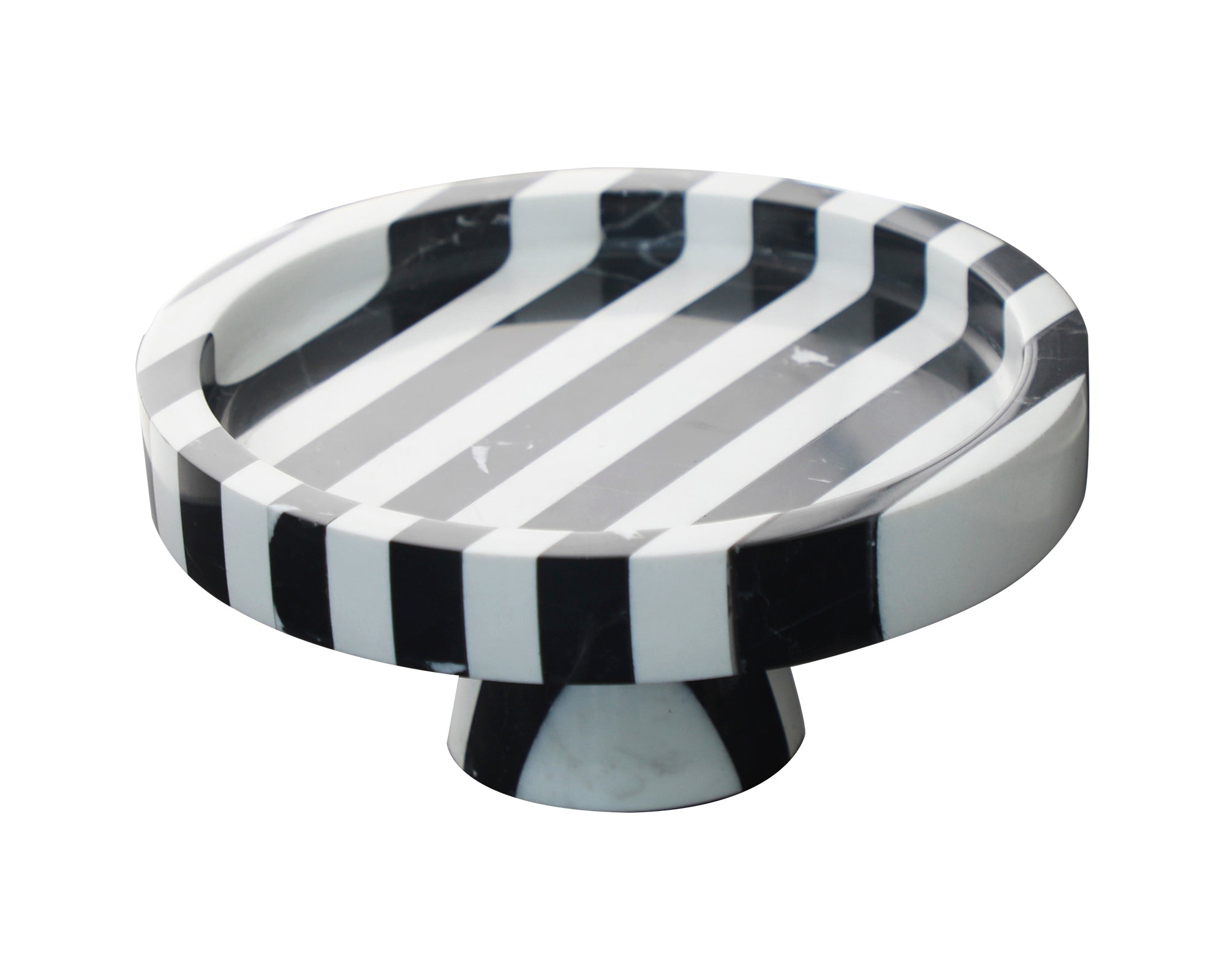 Monochrome Tray Small - Black and White Marble