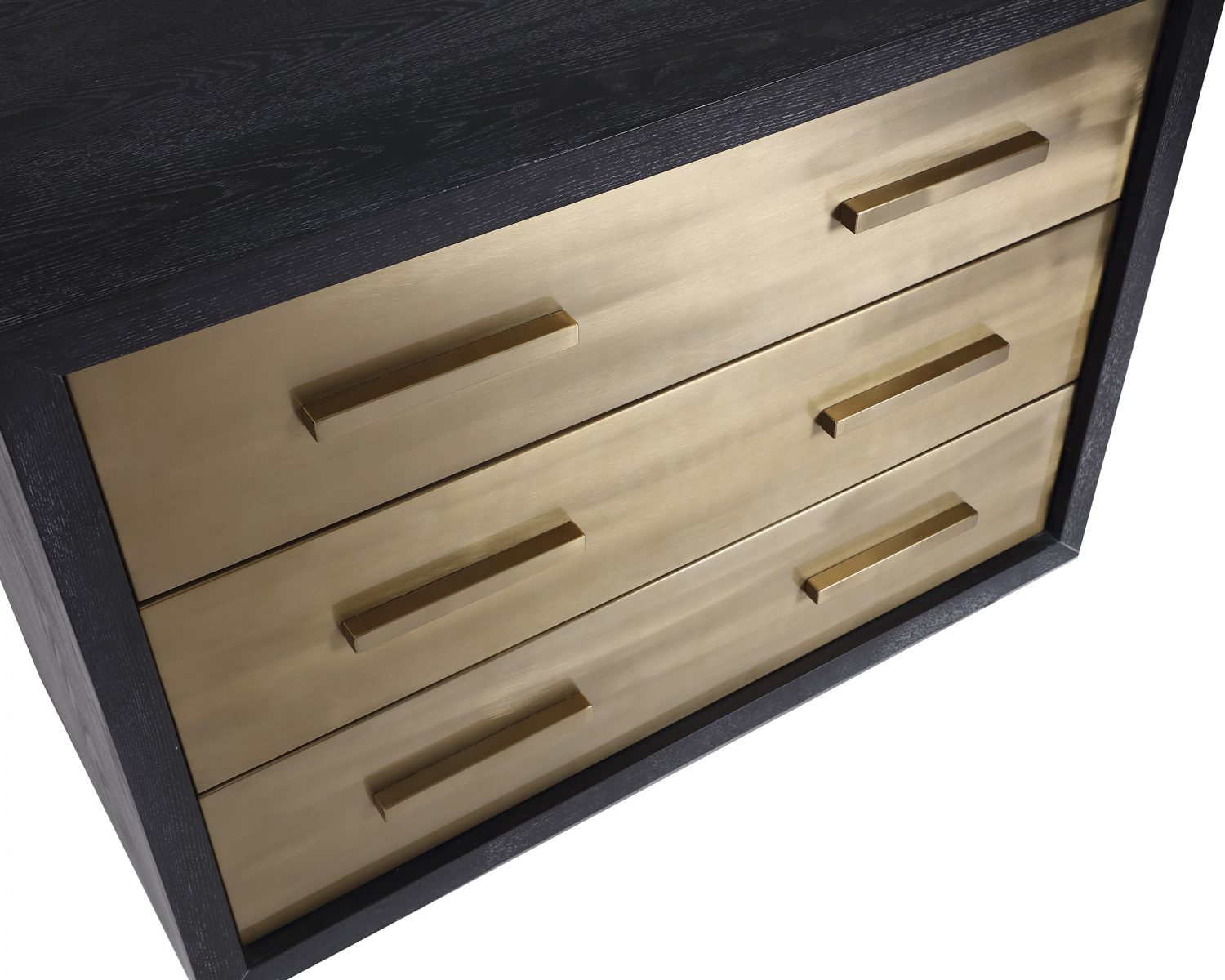 Camden Chest Of Drawers - Ebony Cerused Ash/Brushed Brass