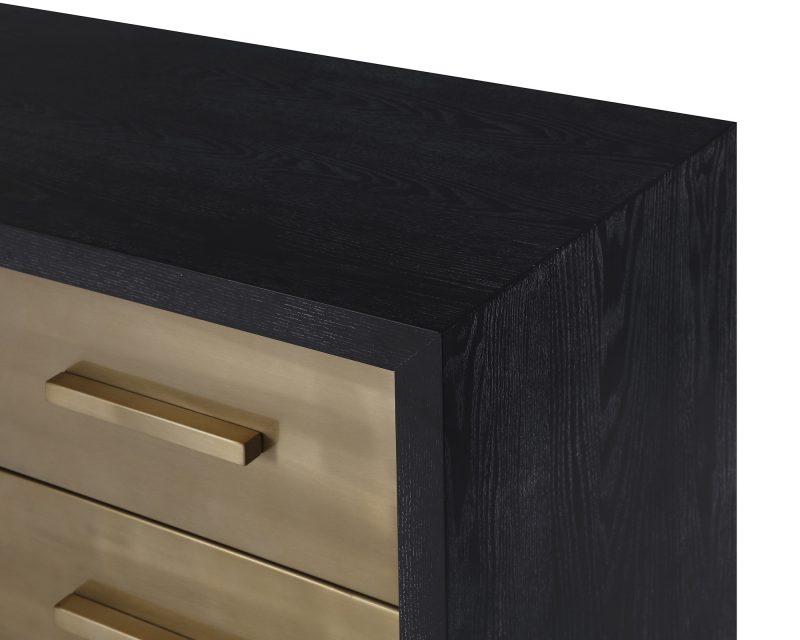 Camden Chest Of Drawers - Ebony Cerused Ash/Brushed Brass