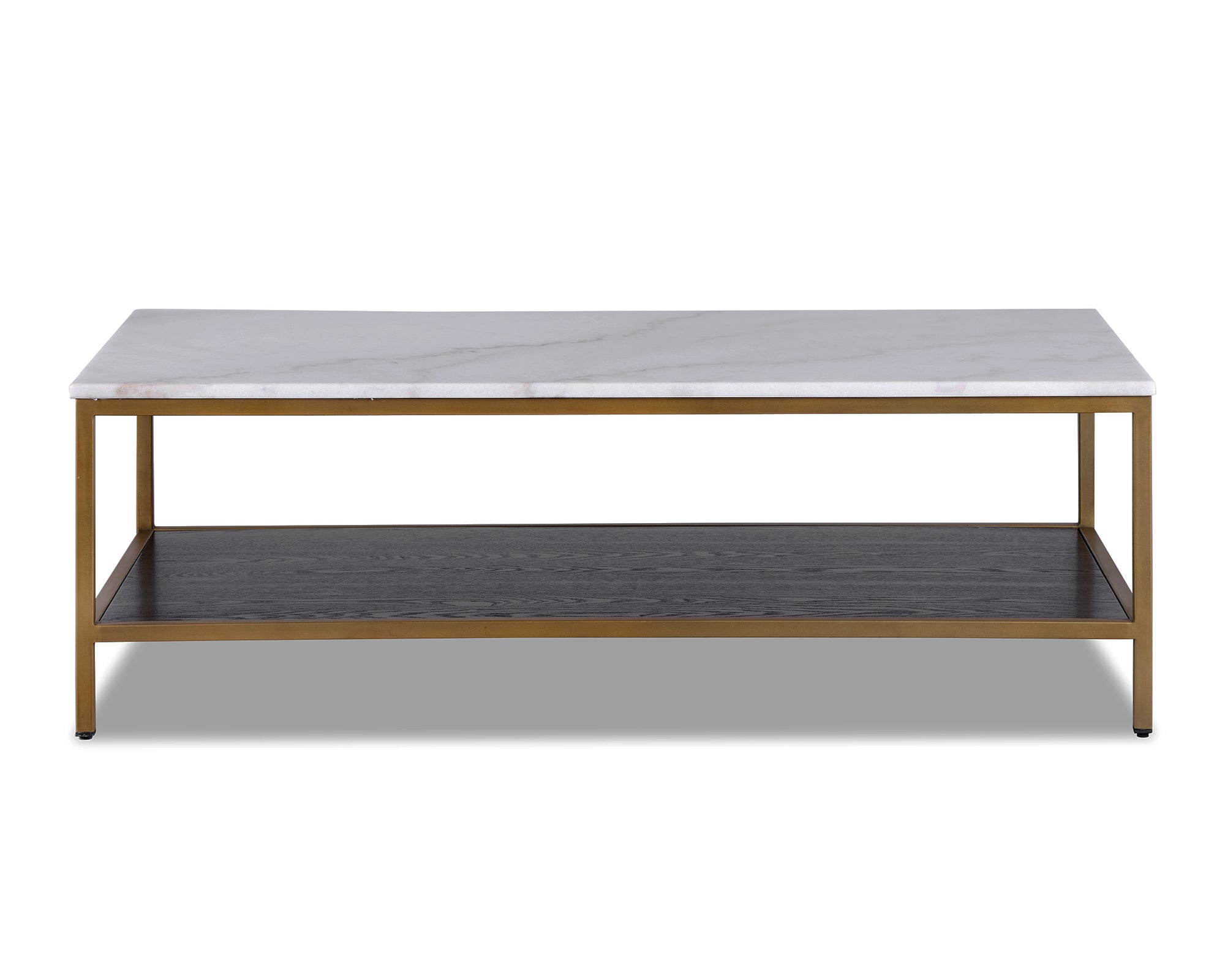 Max Coffee Table - White Marble/Painted Brass