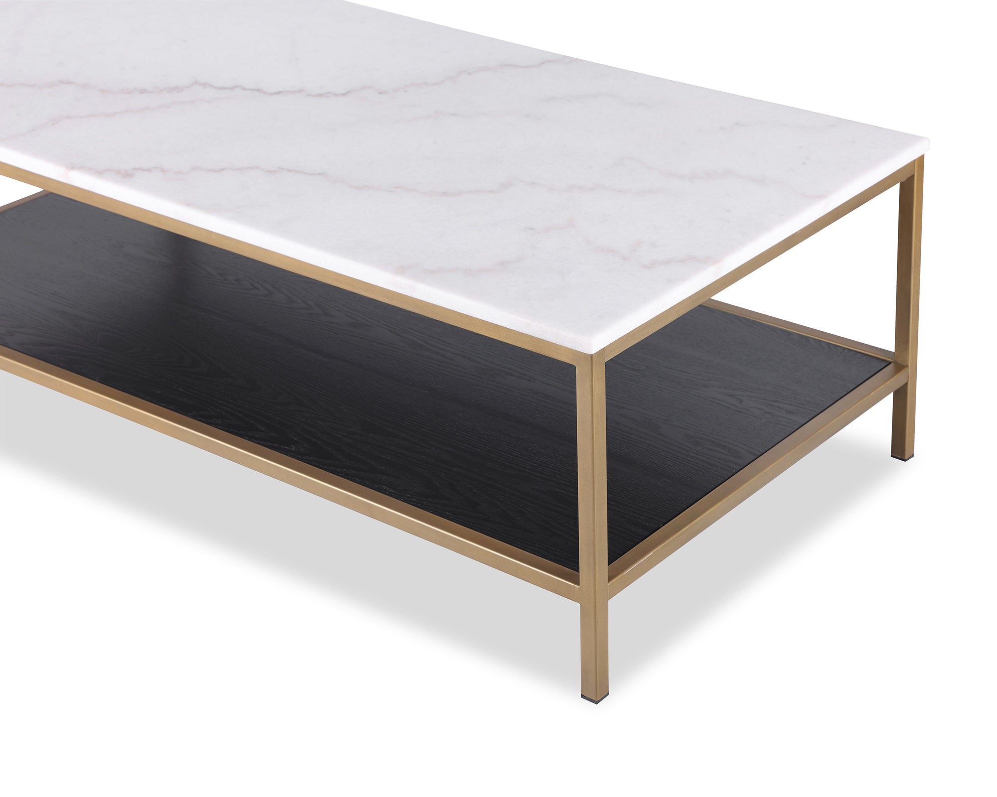 Max Coffee Table - White Marble/Painted Brass