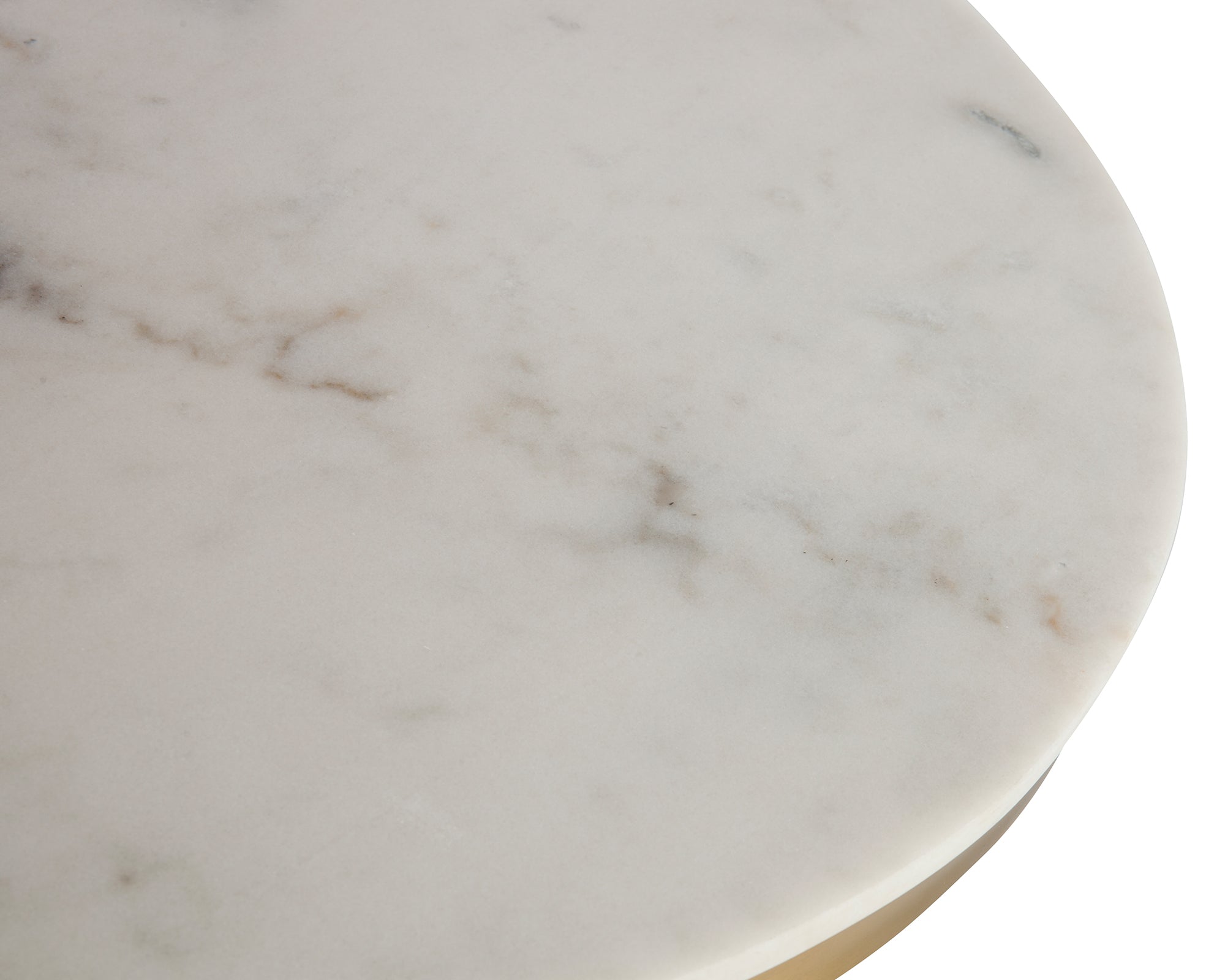 Camden Coffee Table - White Marble/Brushed Brass