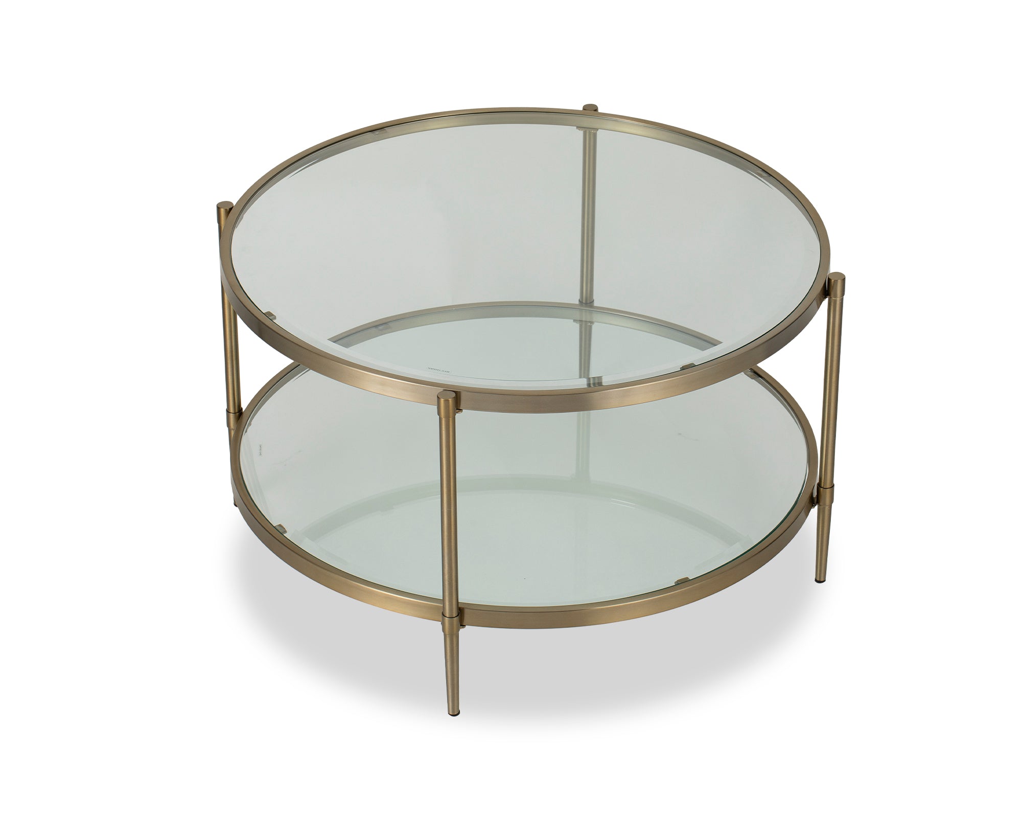 Adlon Coffee Table - Brushed Brass/Clear Glass