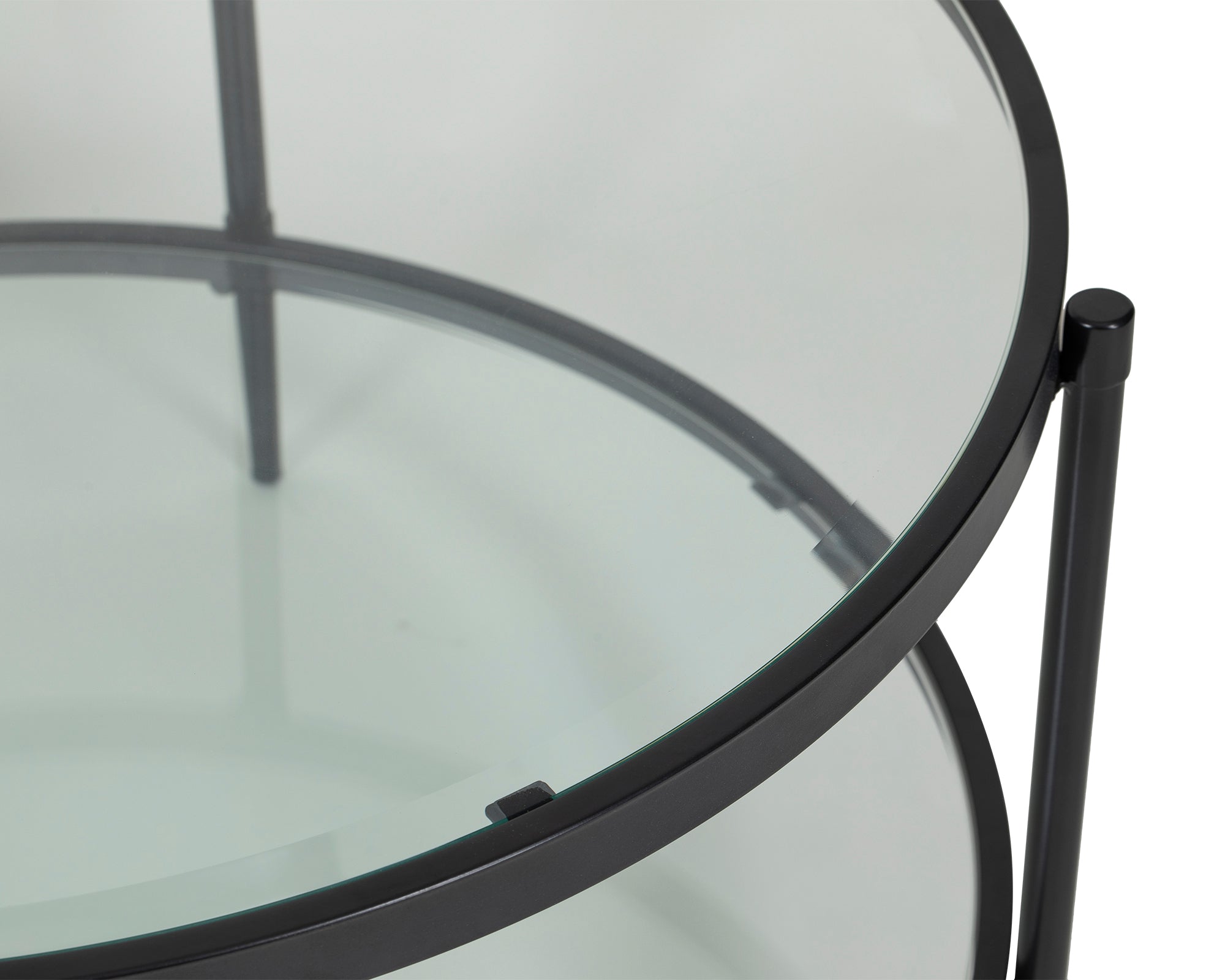 Adlon Coffee Table - Industrial Brown/Clear Glass