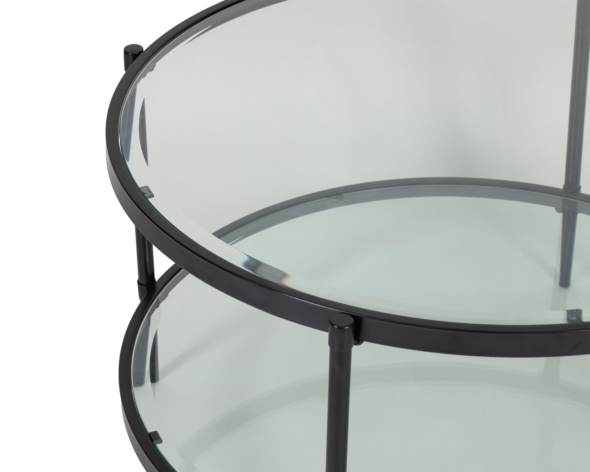 Adlon Coffee Table - Industrial Brown/Clear Glass