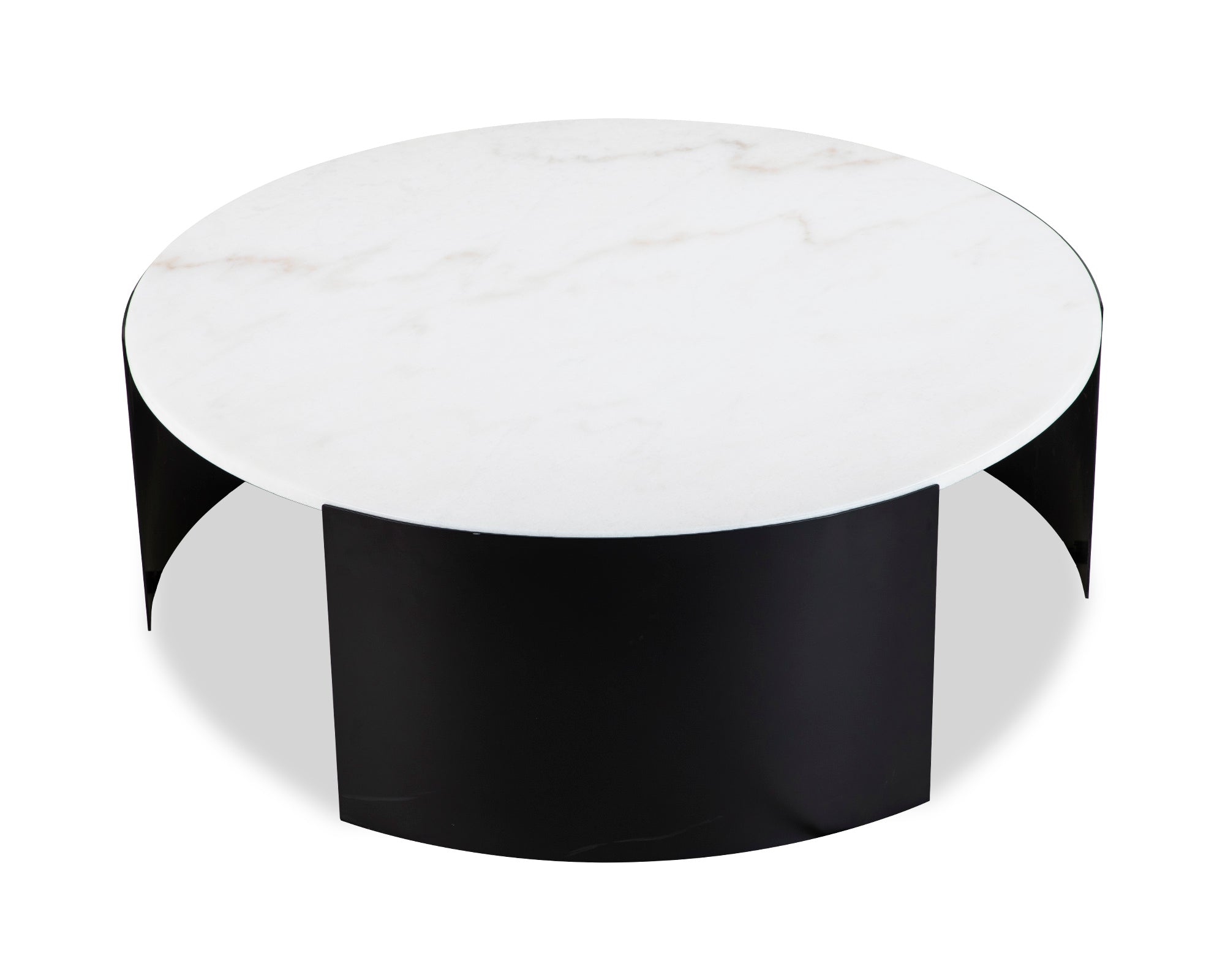 Samba Coffee Table - White Marble/Industrial Brown