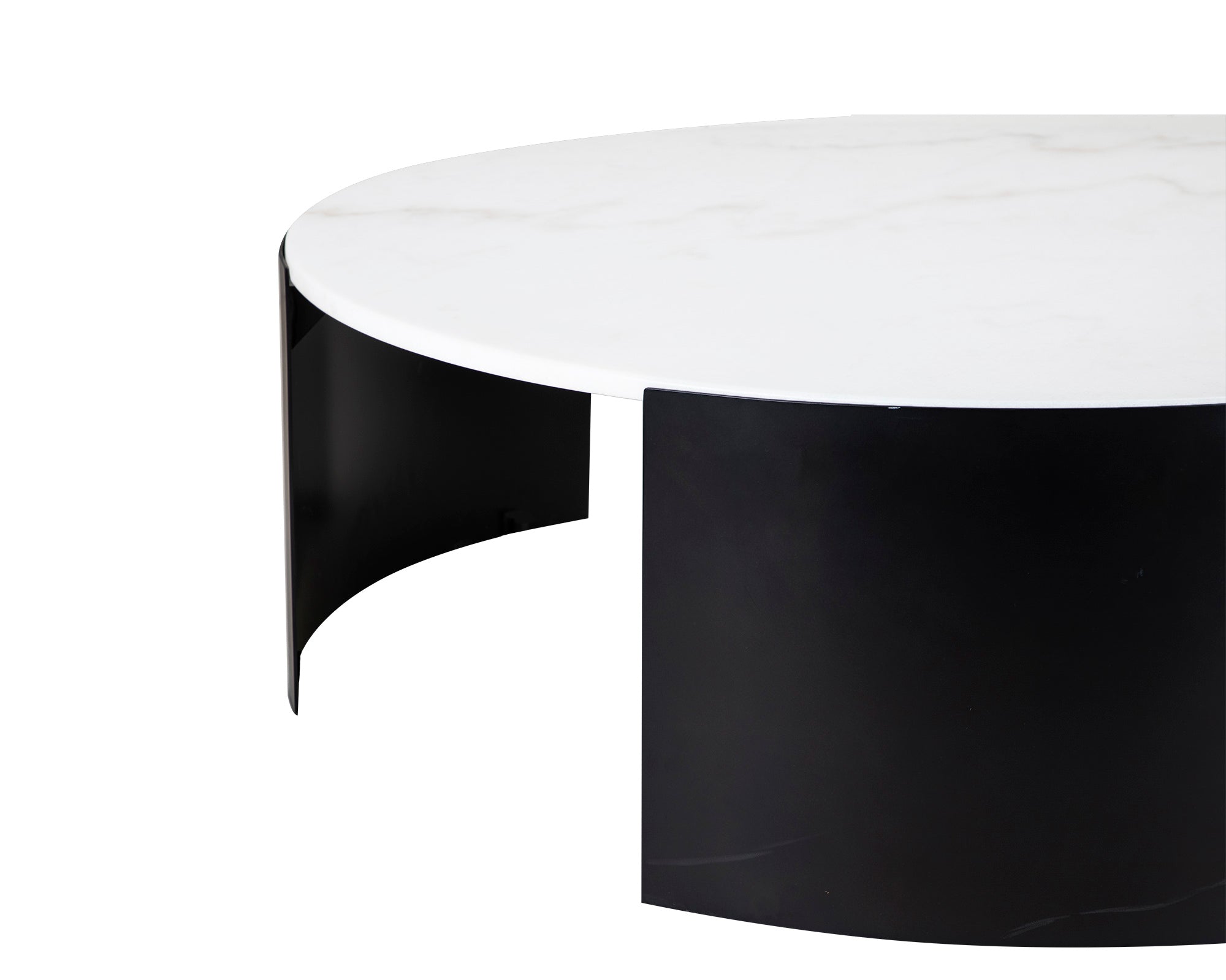 Samba Coffee Table - White Marble/Industrial Brown