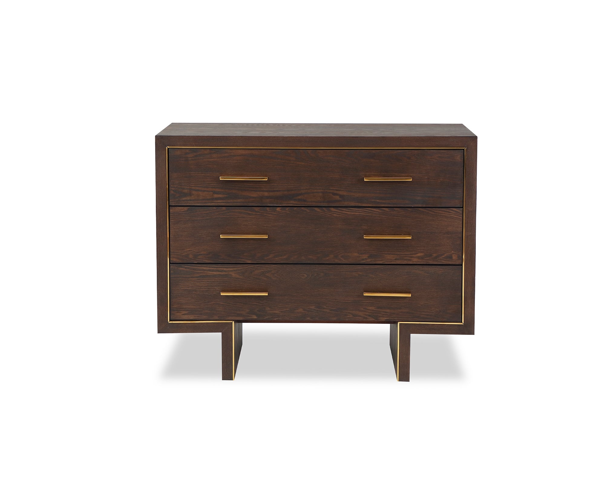 Tigur Chest Of Drawers - Dark Brown/Polished Brass