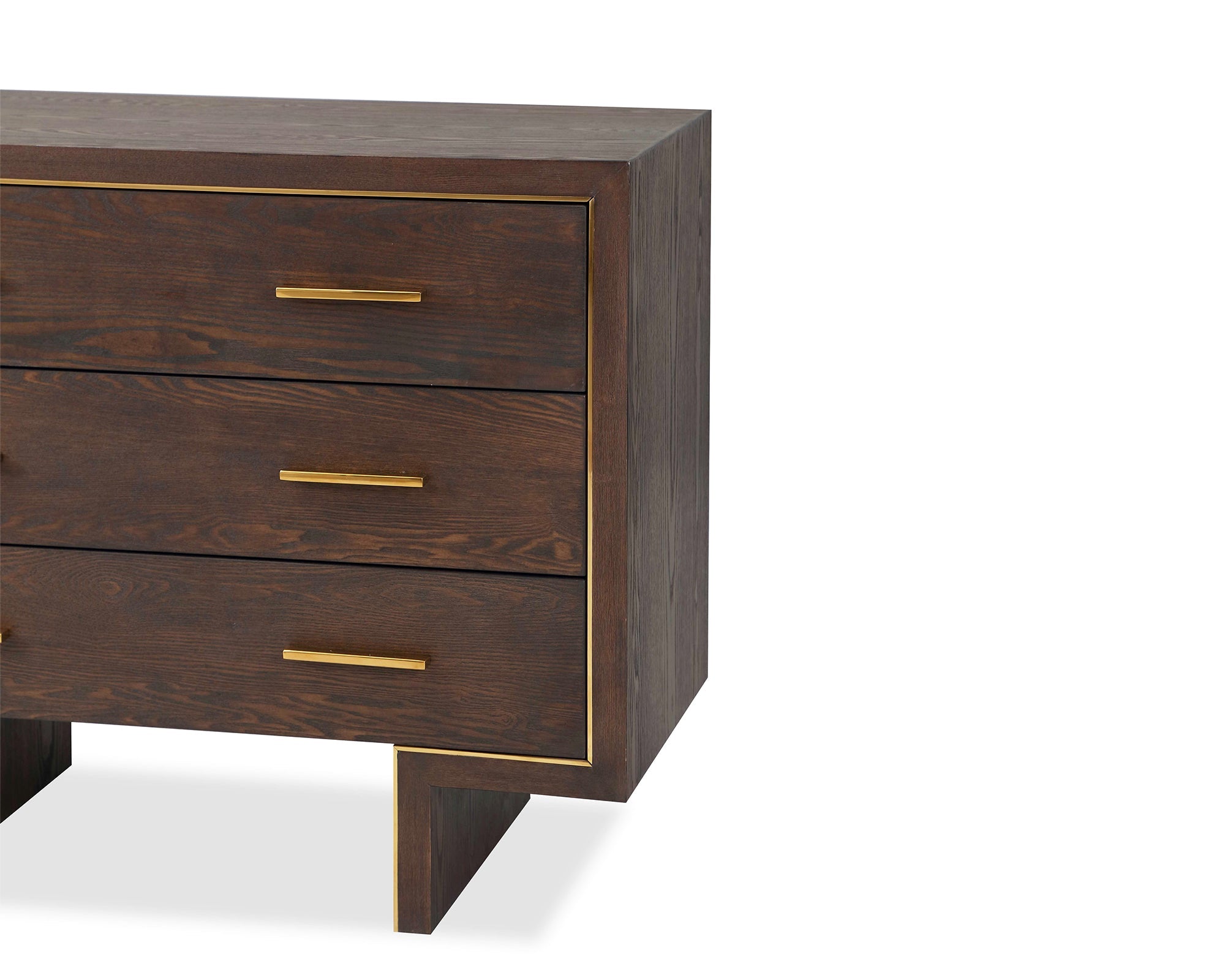 Tigur Chest Of Drawers - Dark Brown/Polished Brass