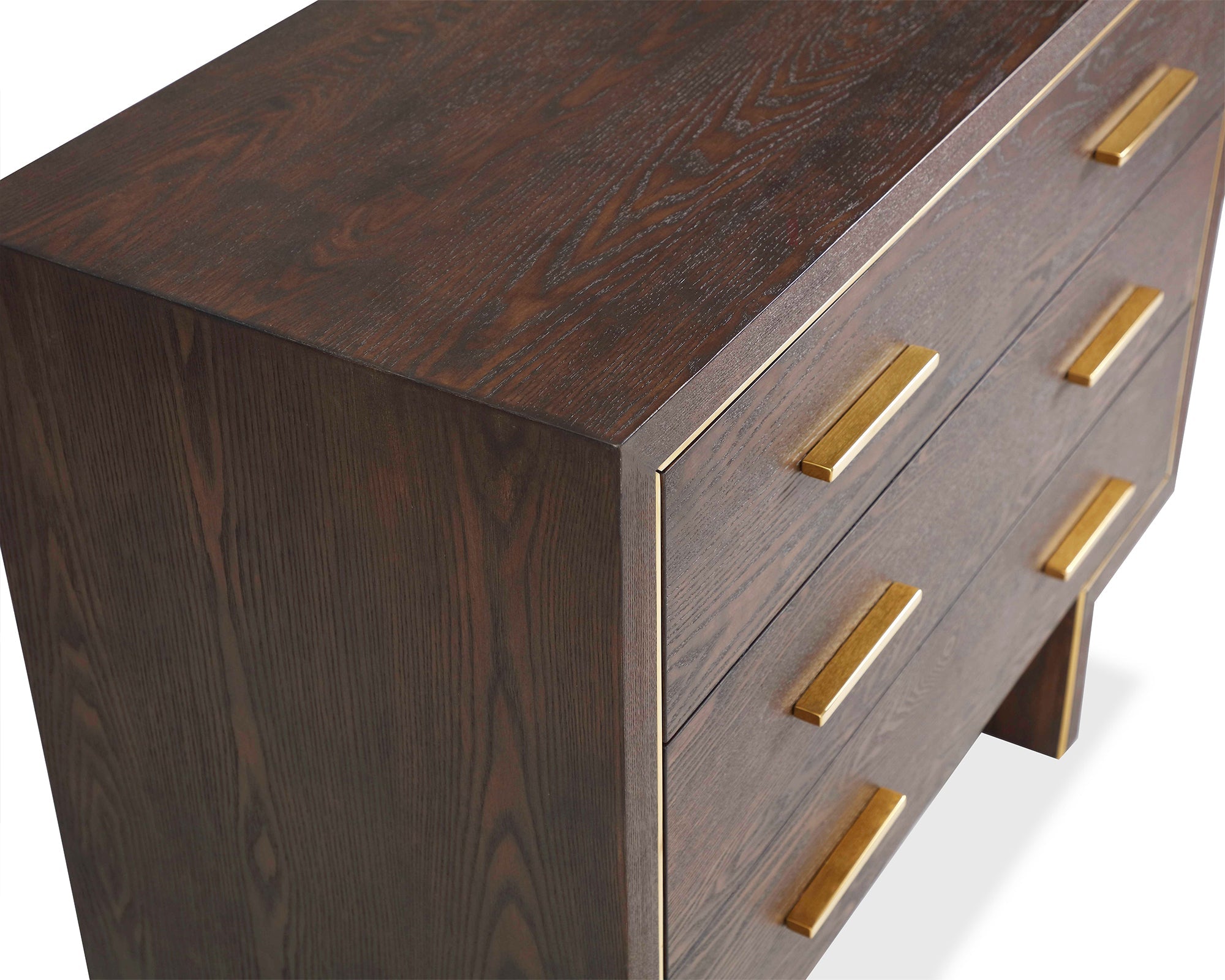 Tigur Chest Of Drawers - Dark Brown/Polished Brass