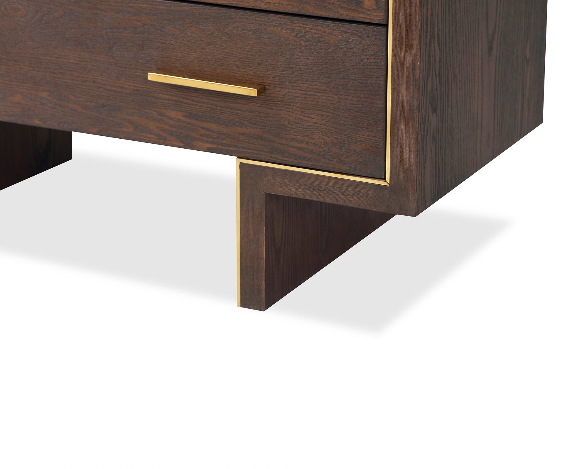 Tigur Chest Of Drawers - Dark Brown/Polished Brass