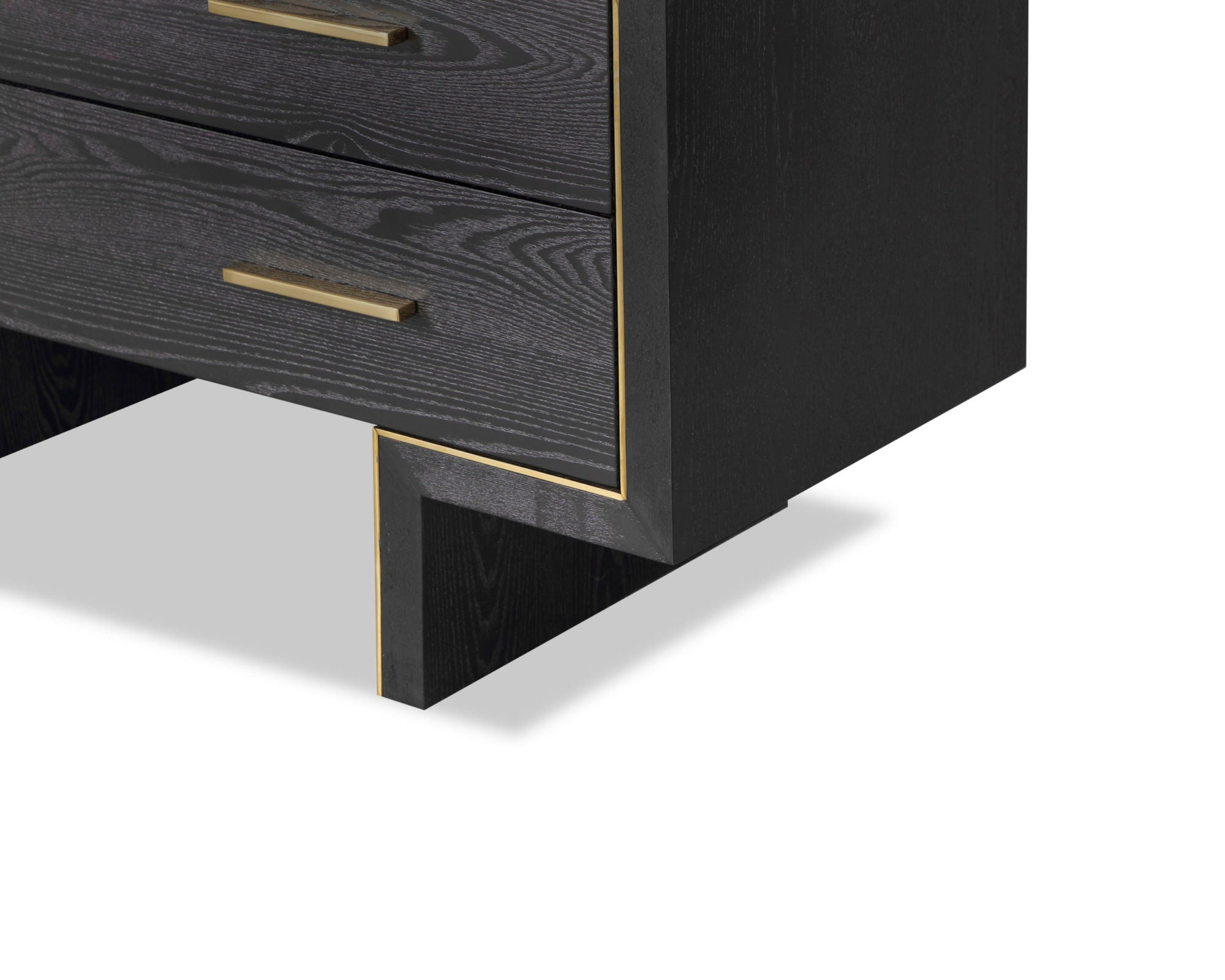 Tigur Chest Of Drawers - Black Ash Veneer/Polished Brass